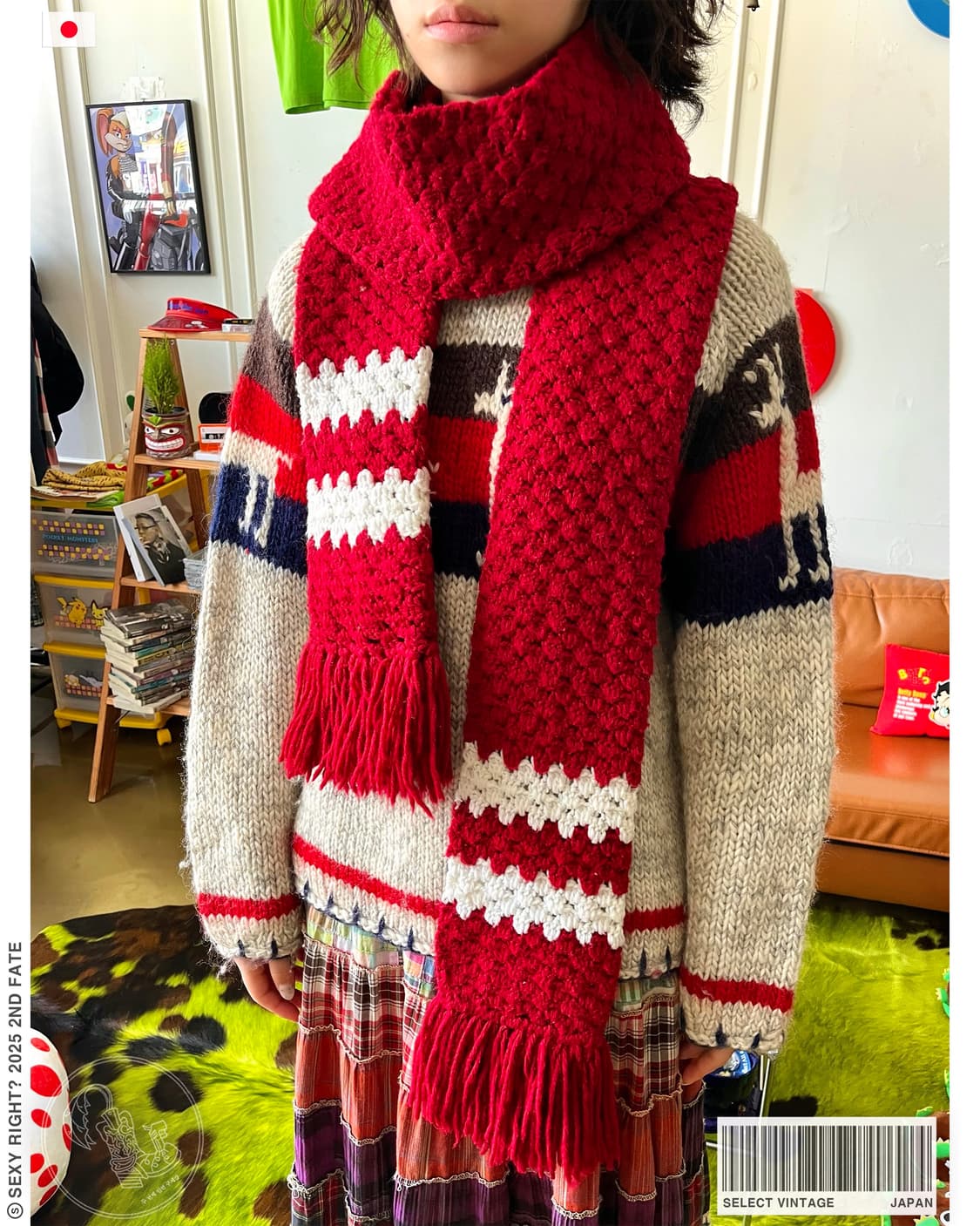 JPN Handmade Heavy Knit Long Muffler 상품이미지1