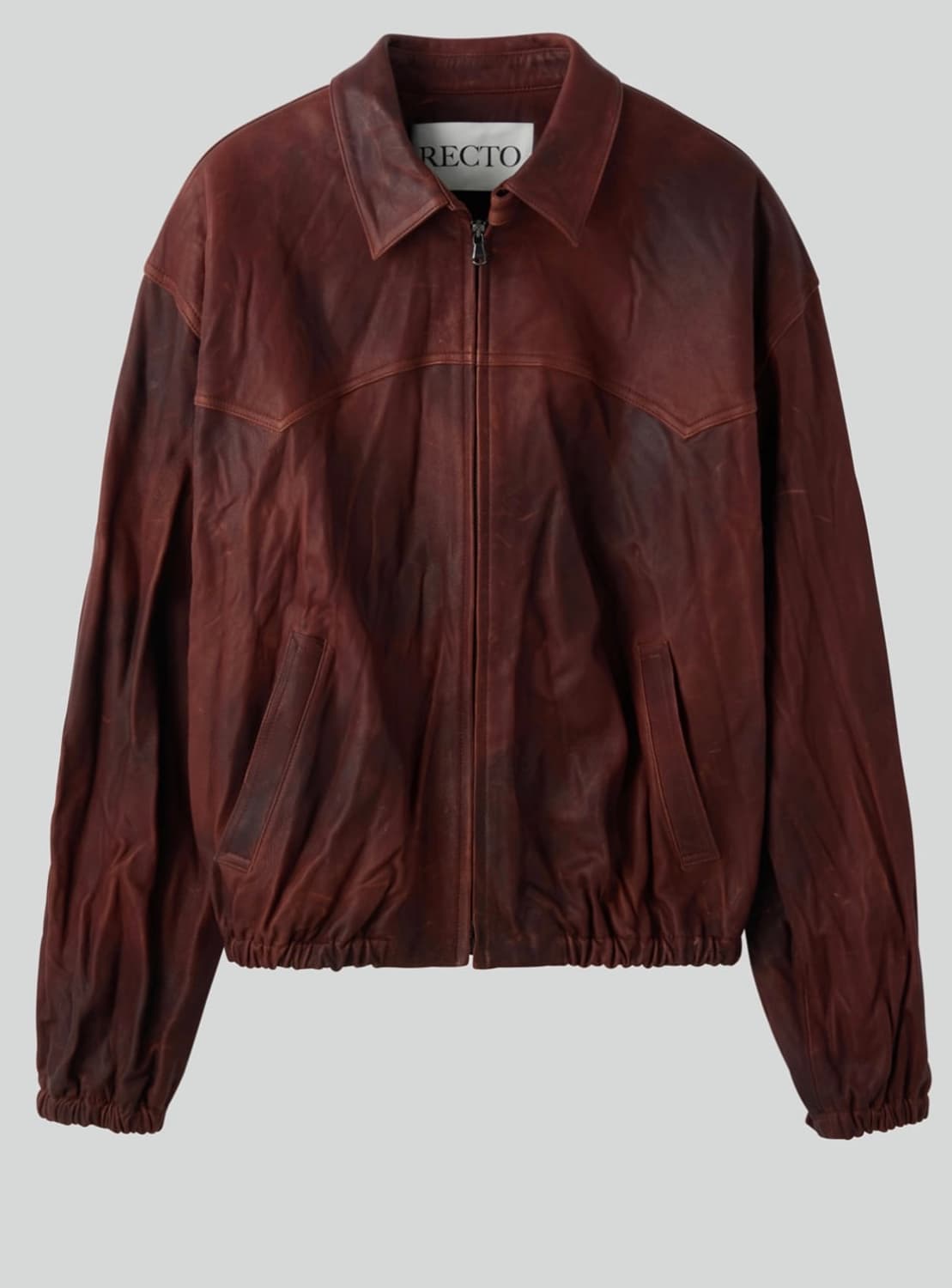 [L] 렉토 26ss 빈티지 이펙트 레더 점퍼 새상품 정가이하 상품이미지1