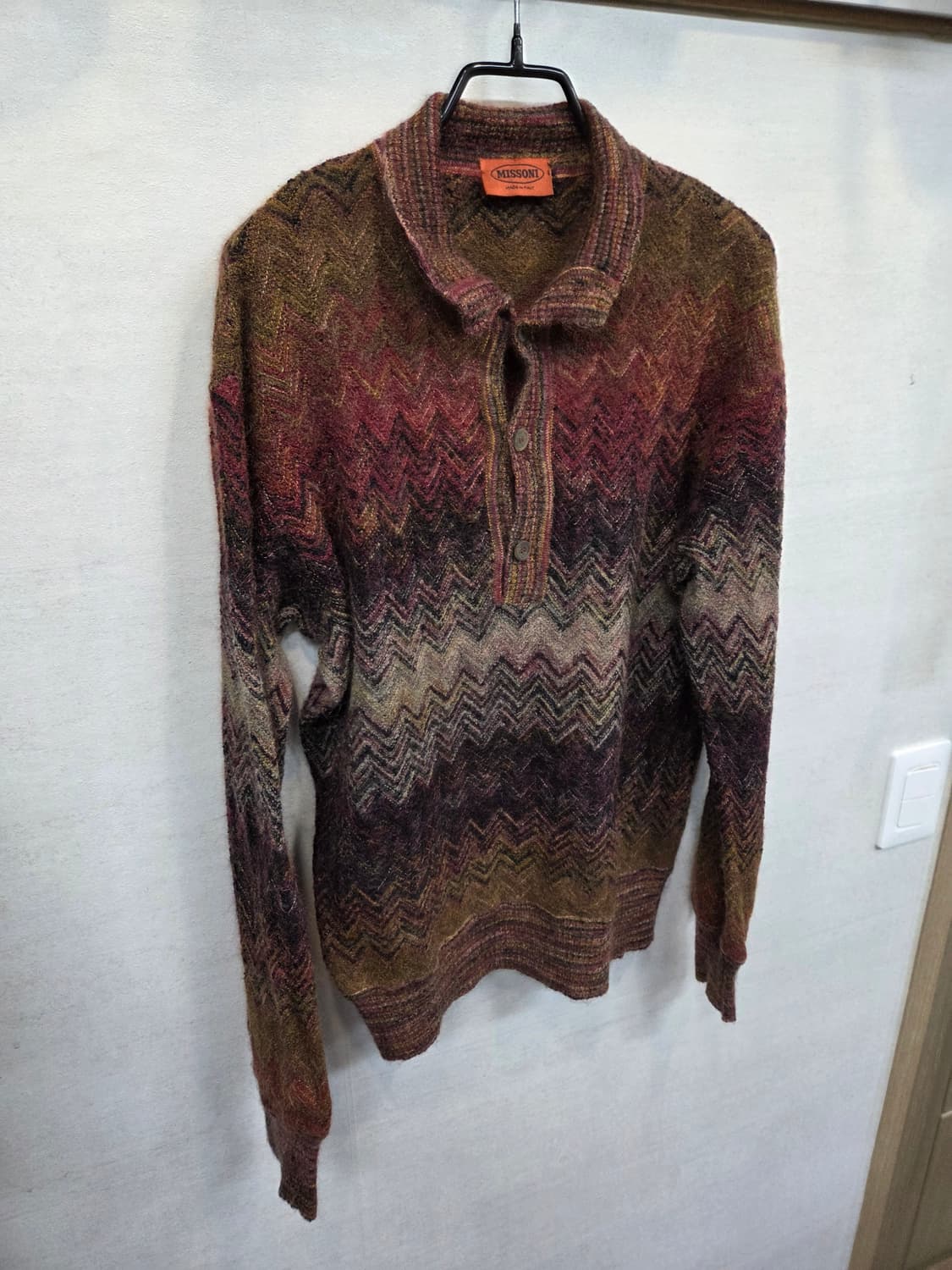 미쏘니 올드스쿨 빈티지 카라 니트 L 상품이미지6