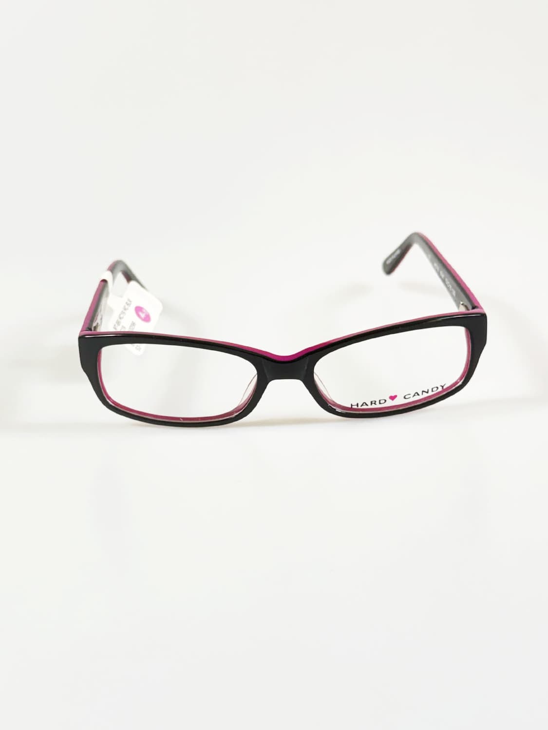 HARD CANDY 뿔테 스퀘어 블랙 핑크 투톤 빈티지 안경 상품이미지2