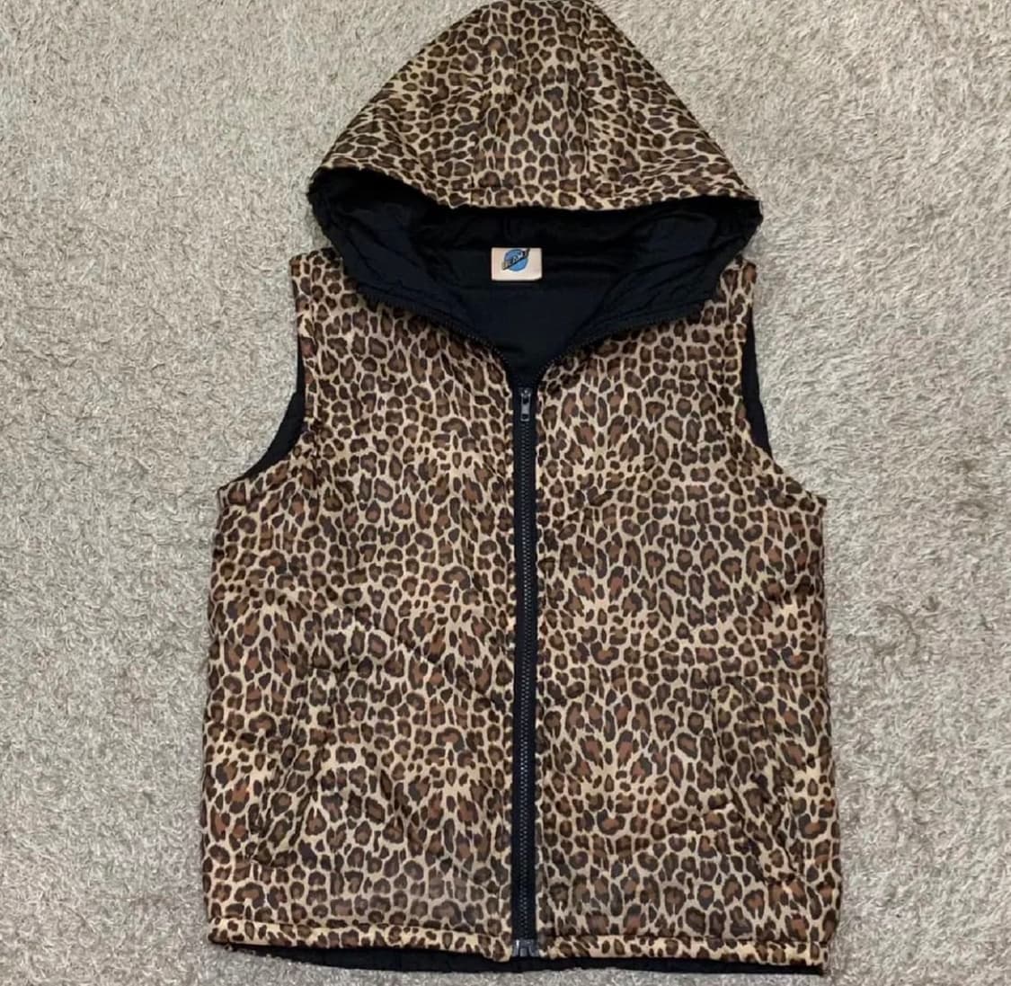 Beams Leopard Puffer Vest 상품이미지1
