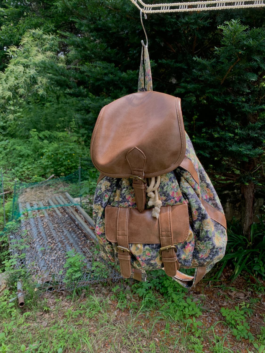 꽃무늬 가죽 백팩 상품이미지10