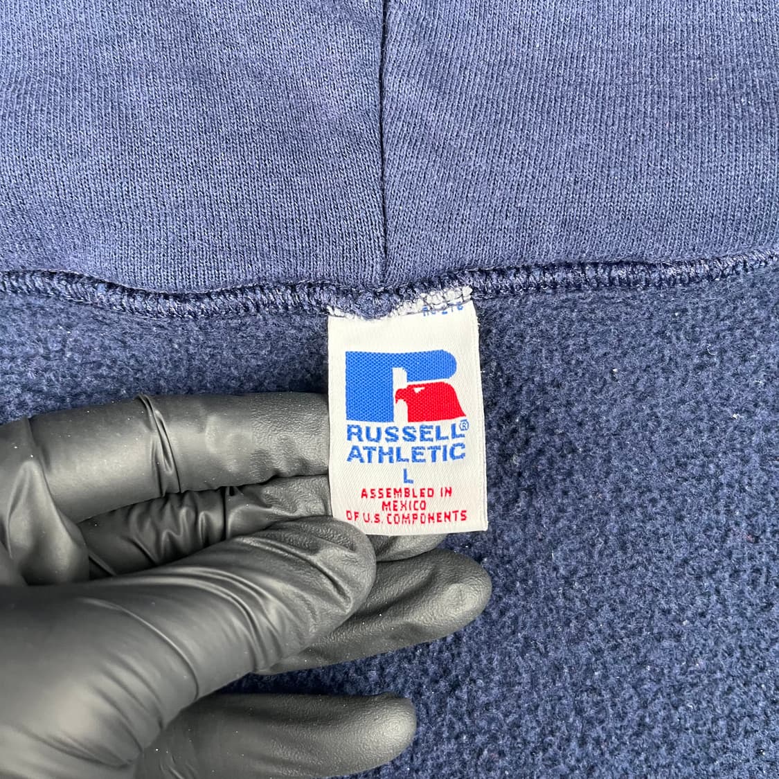 빈티지 러셀 애슬레틱 네이비 후드집업 상품이미지4