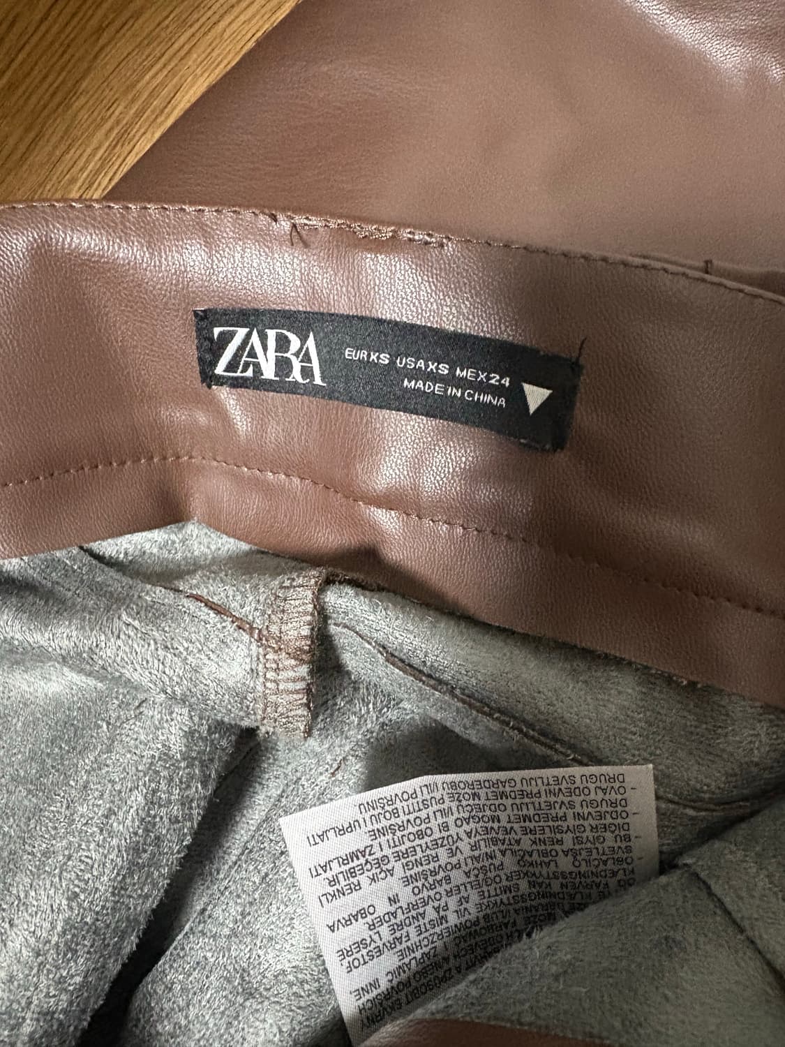 자라 레더팬츠 새상품 XS 상품이미지5