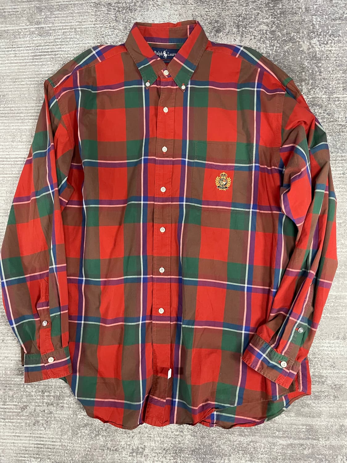90s Polo RL 월계수 자수 빅셔츠 상품이미지2