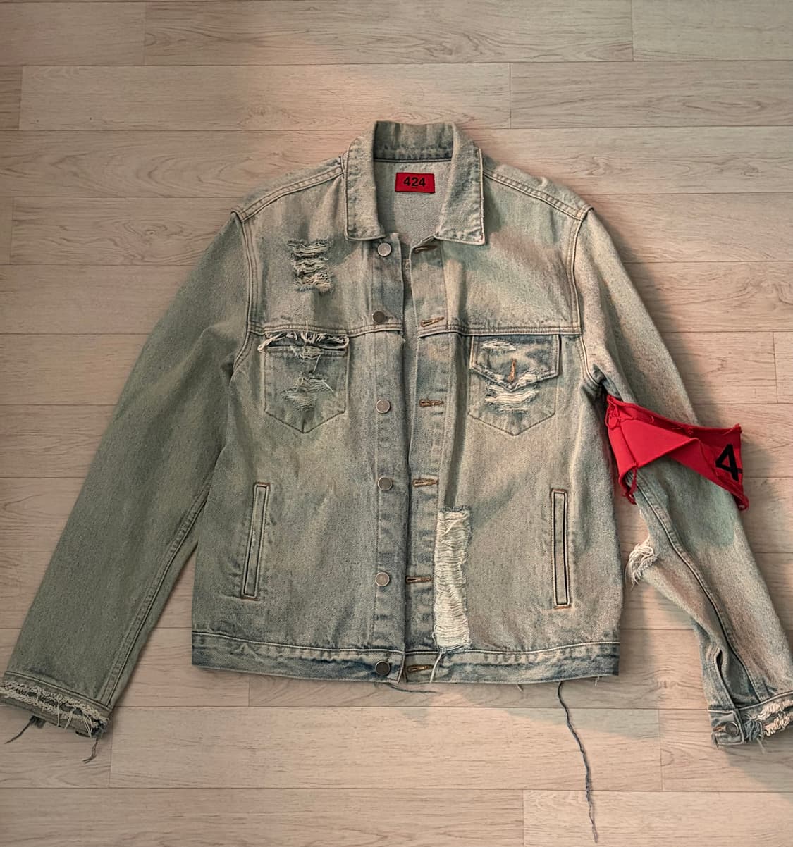 424 cut out denim trucker jacket 상품이미지1