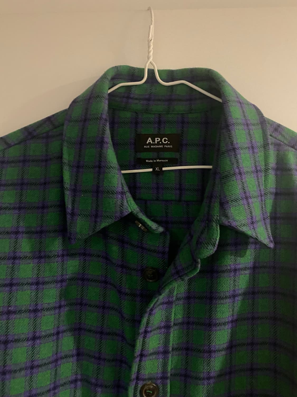 A.P.C 체크 셔츠 XL 상품이미지2