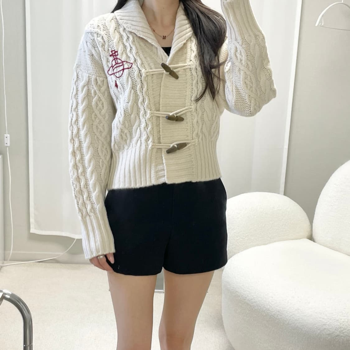 비비안웨스트우드 레드라벨 스티치 케이블 가디건 상품이미지7