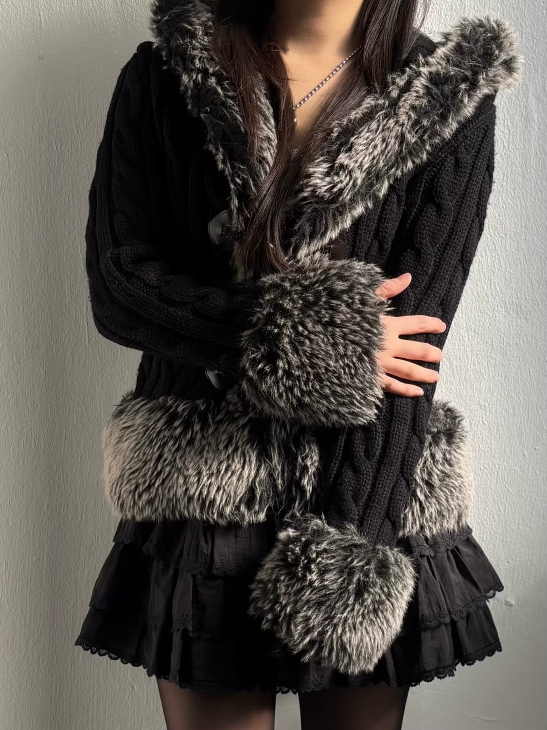 Japanese Vintage Knit Cardigan Jacket 상품이미지2