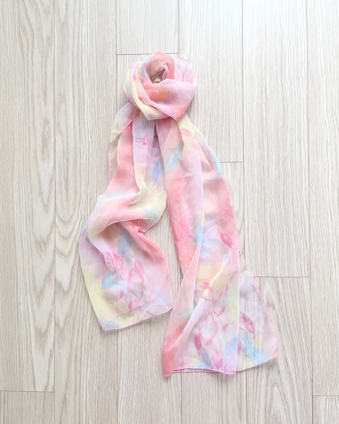파스텔 쉬폰 패턴 스카프  상품이미지1