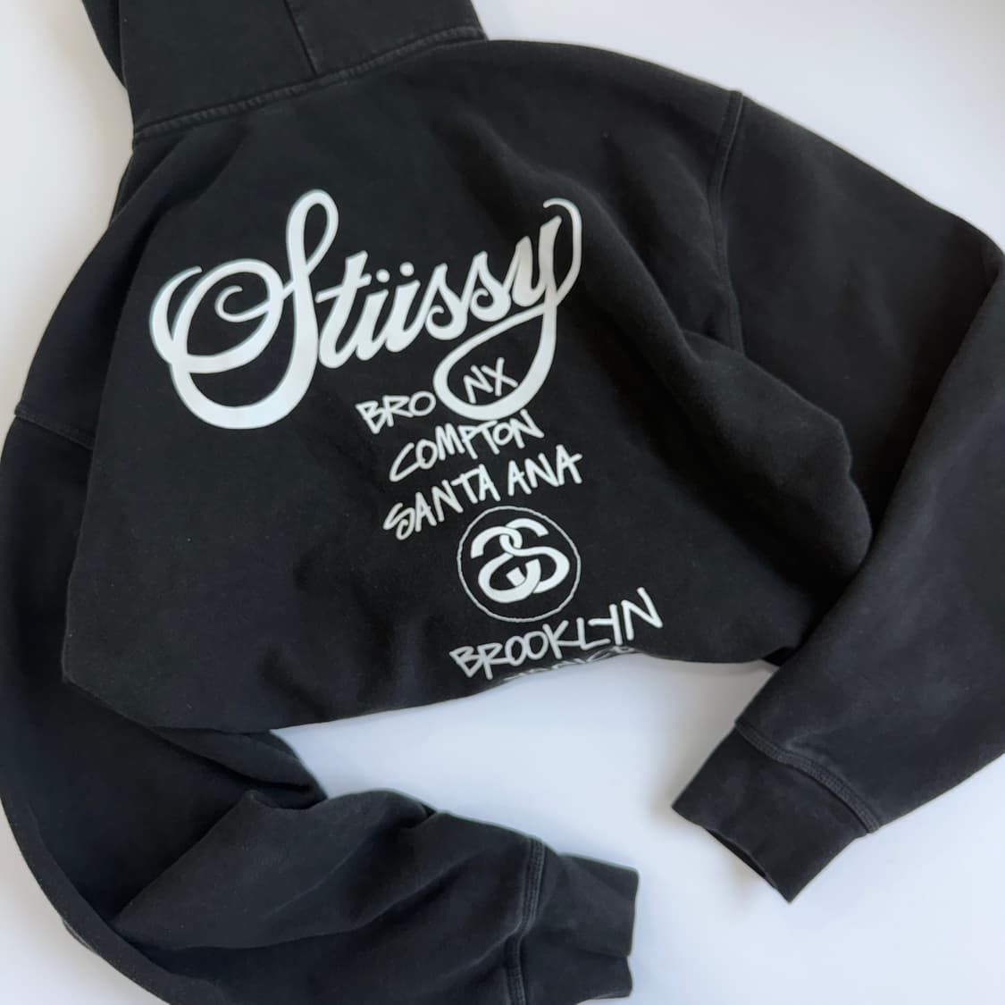 Stussy  스투시 월드투어 블랙 후드집업 상품이미지4