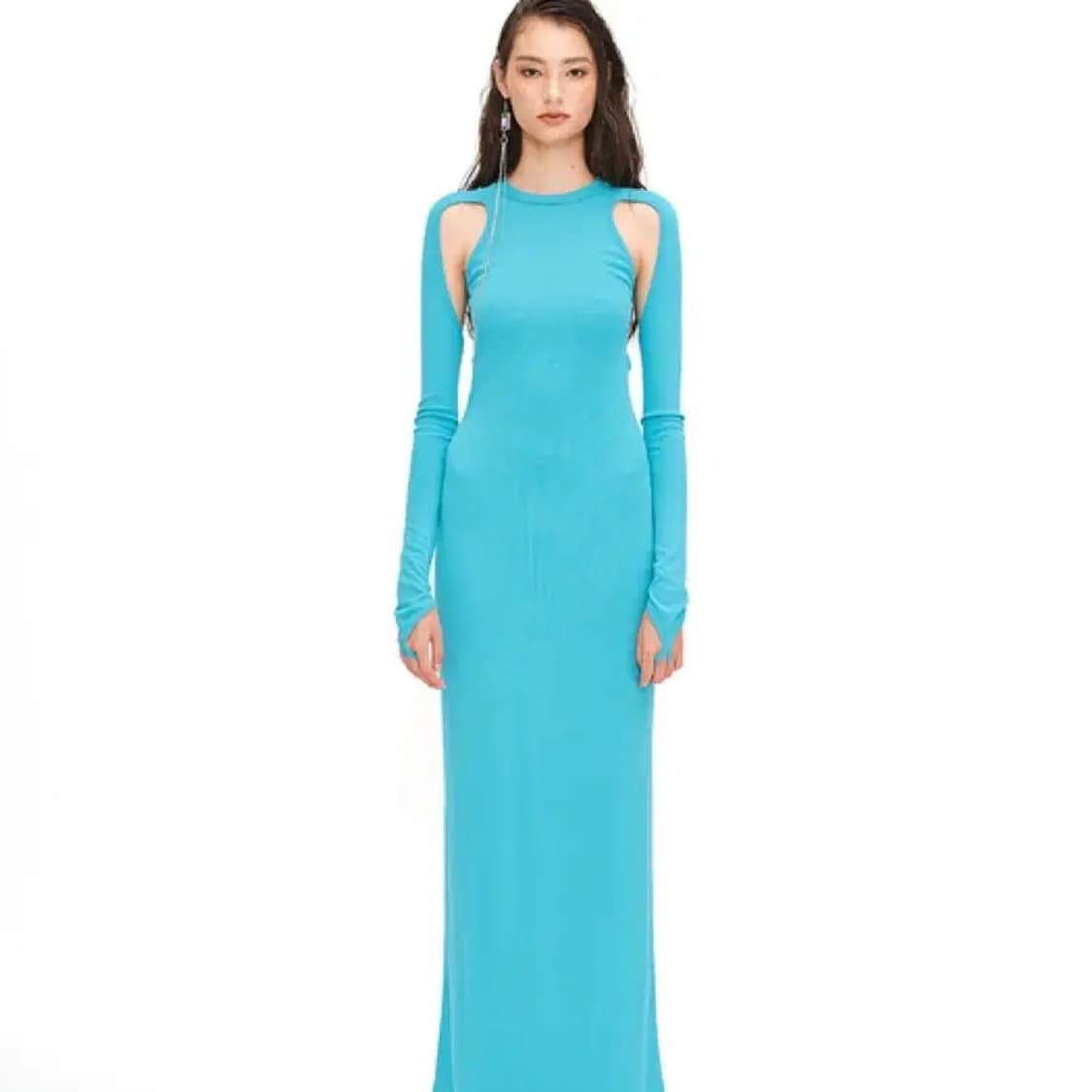 백로 cut out sleeve dress 컷아웃 드레스 상품이미지1