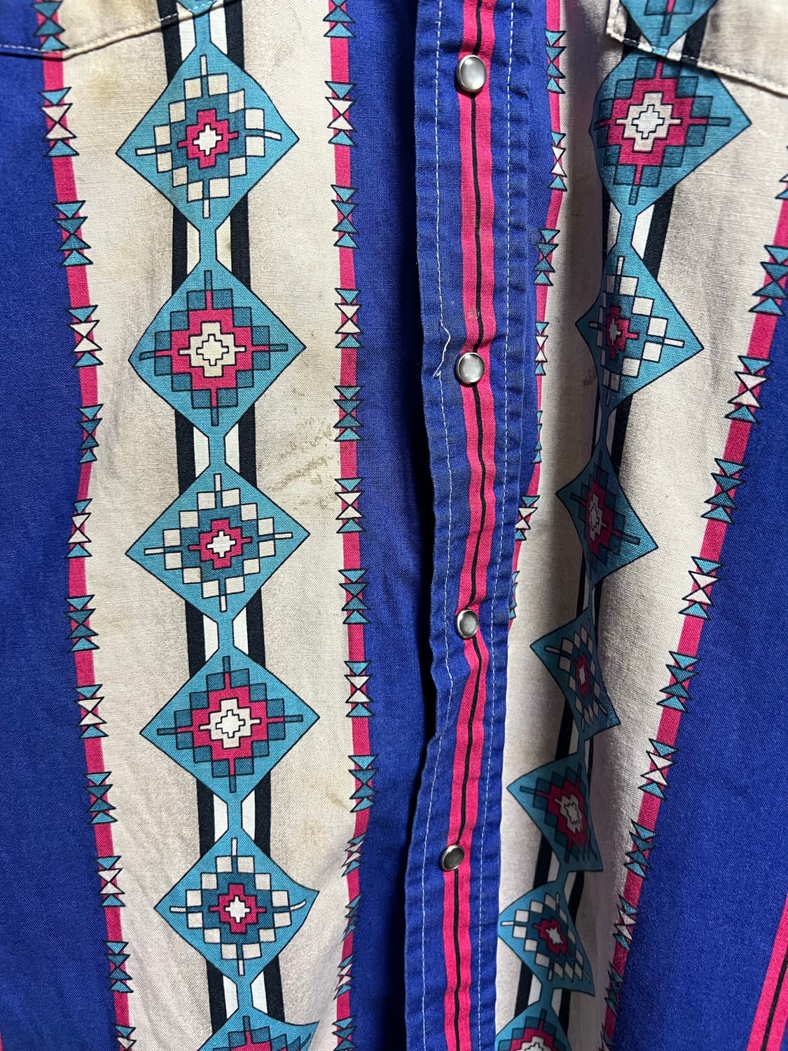 빈티지 팬핸들 웨스턴 패턴셔츠 상품이미지3