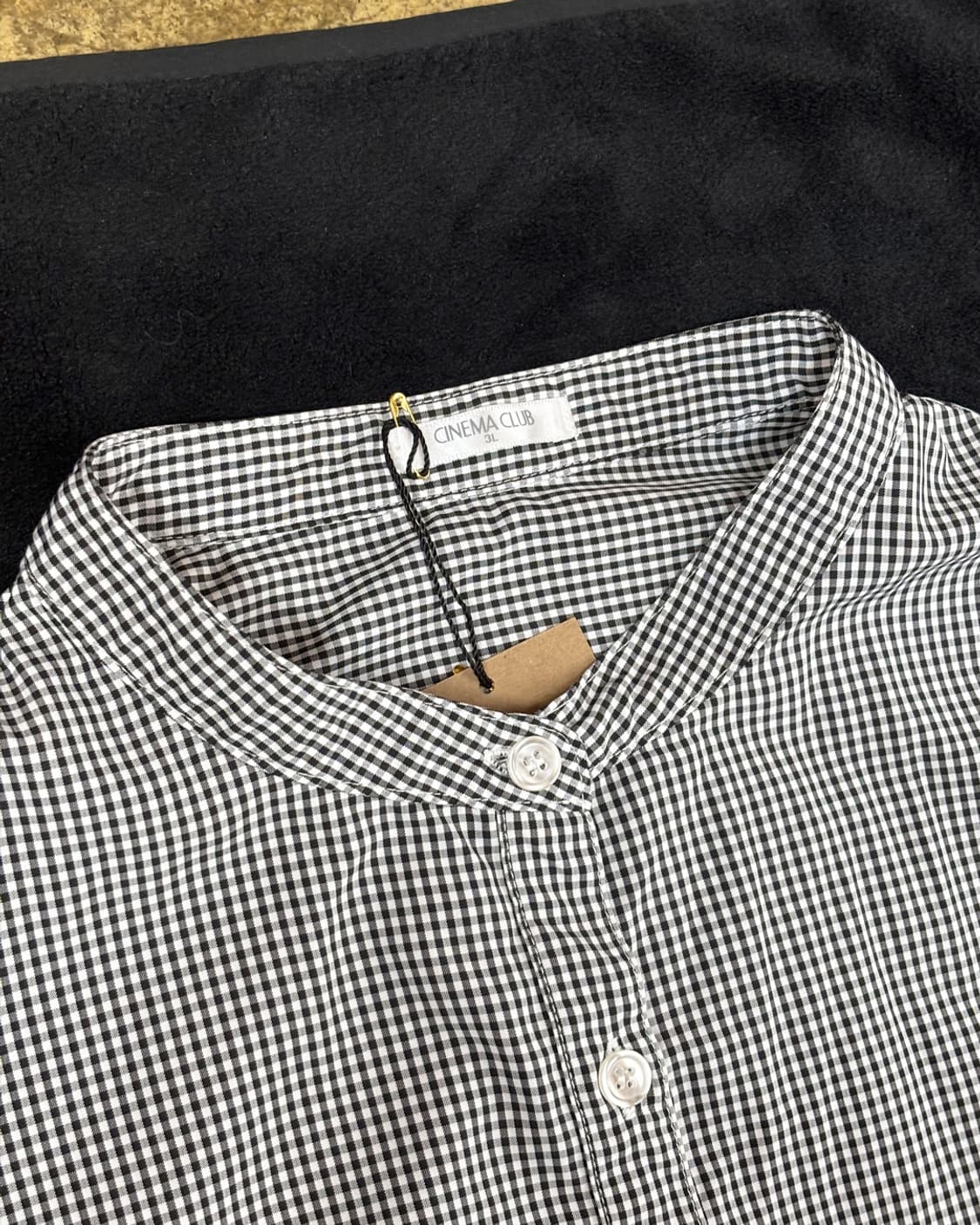 일본빈티지 CINEMA CLUB 체크 셔츠 상품이미지3