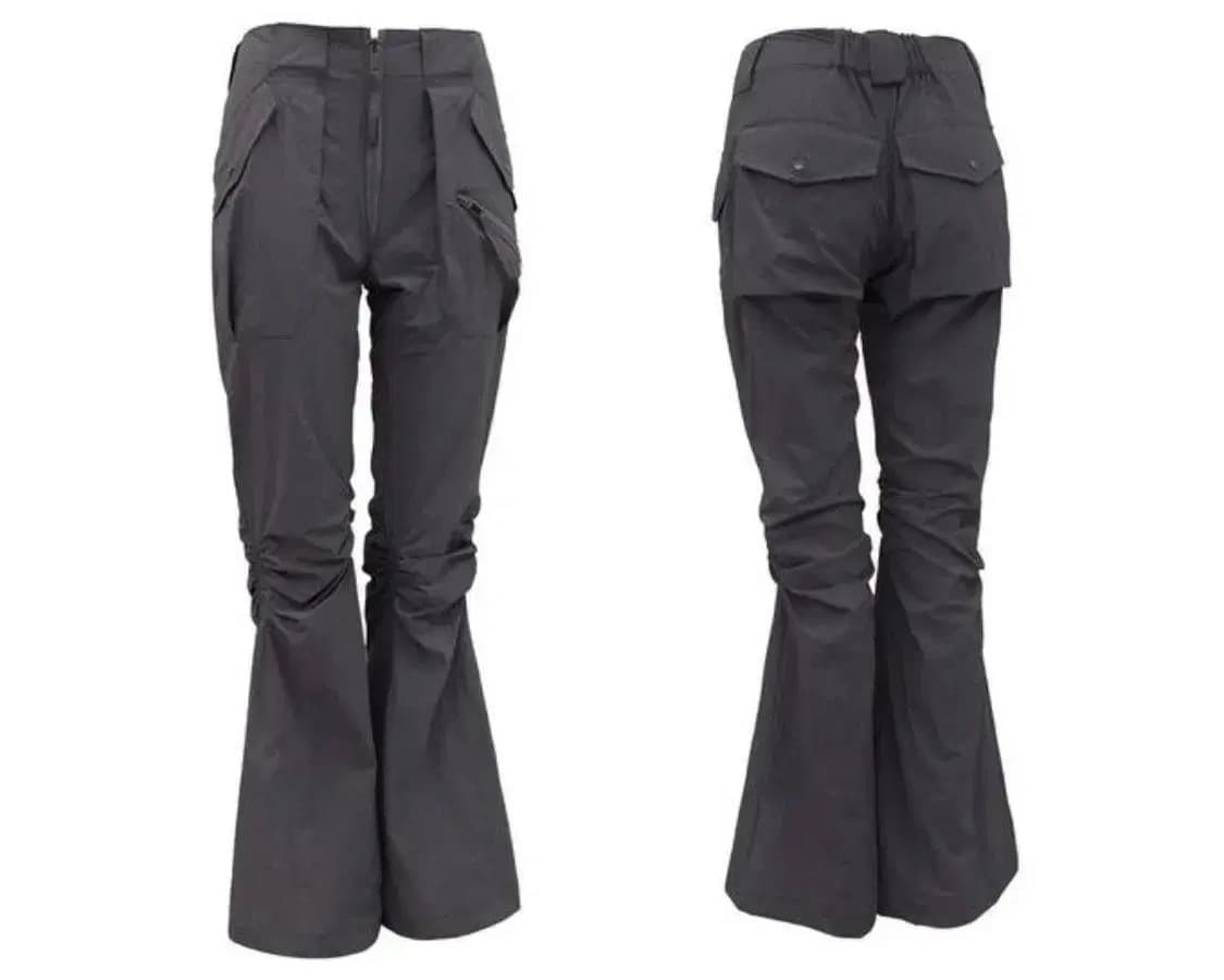 나체 챠콜 셔링 팬츠 상품이미지1