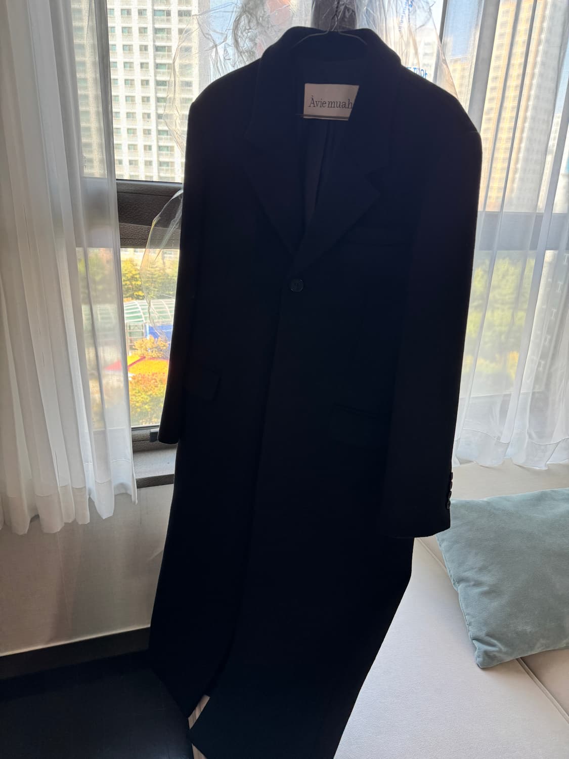 아비에무아 코트 싱글 버튼 캐시미어 코트 1사이즈 상품이미지3
