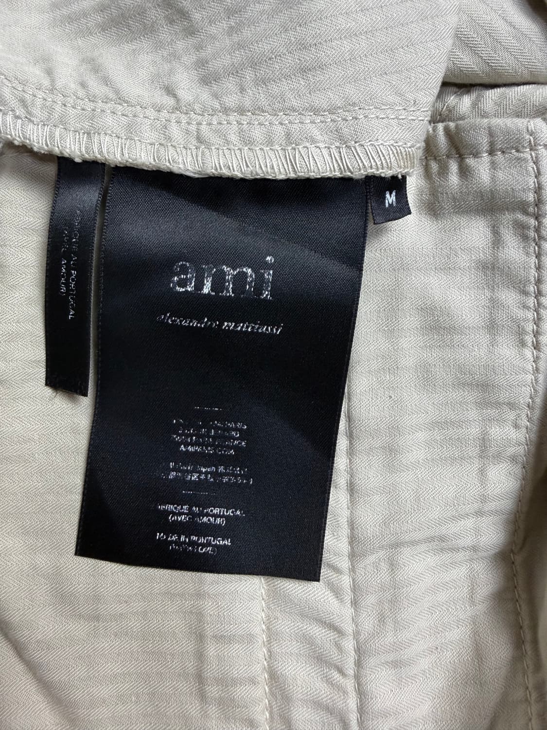 [정품] AMI PARIS 헤링본 코튼 팬츠 - 크림 베이지 상품이미지7
