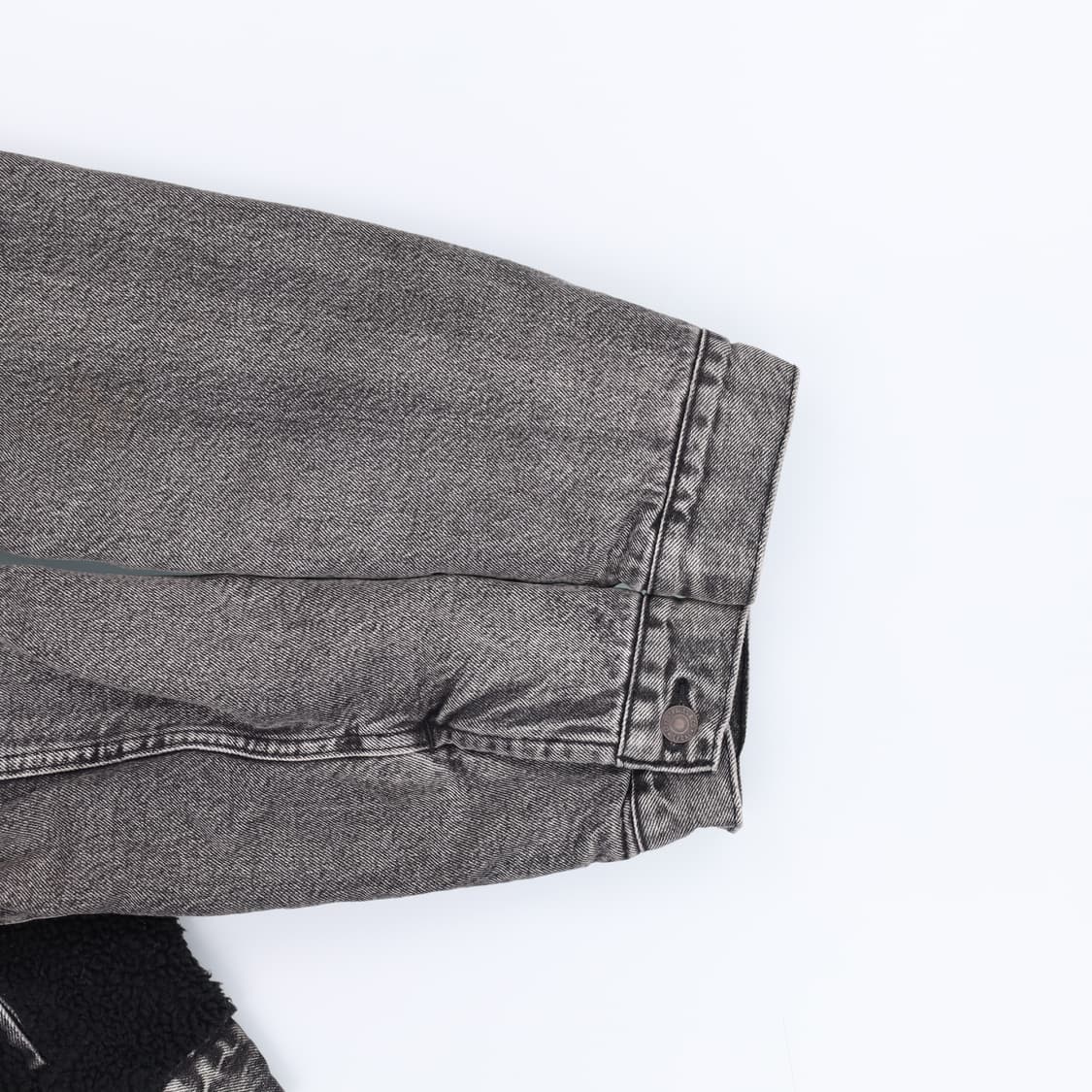 L 리바이스 그리즐리 쉐르파 트러커 데님 흑청 자켓 4184 상품이미지6