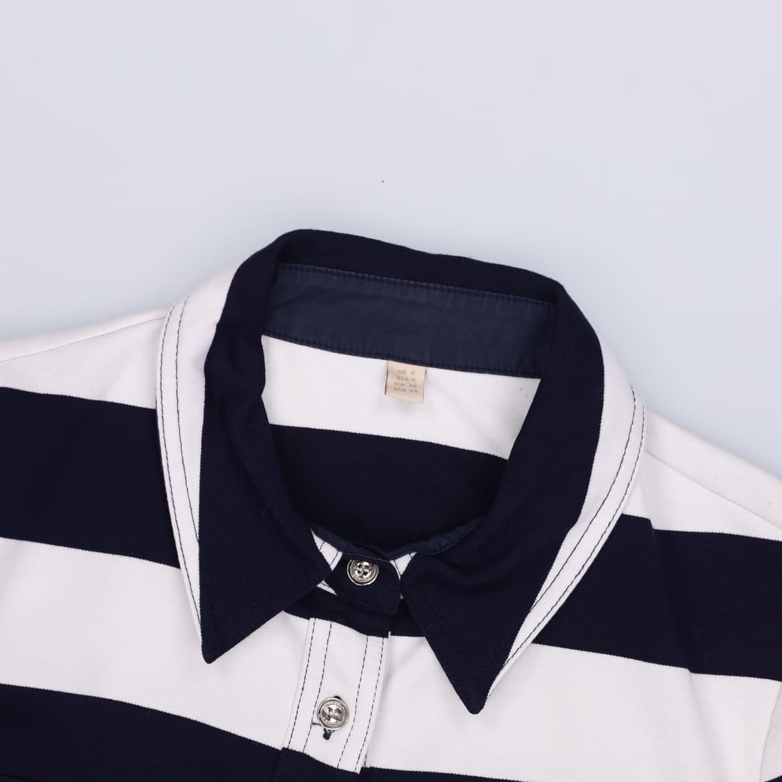 IT 38 버버리 스트라이프 피케 반팔 원피스 4268 상품이미지5