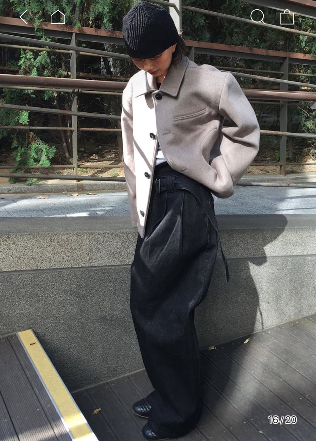 스튜디오 톰보이 울 스탠카라 점퍼 코트 상품이미지4