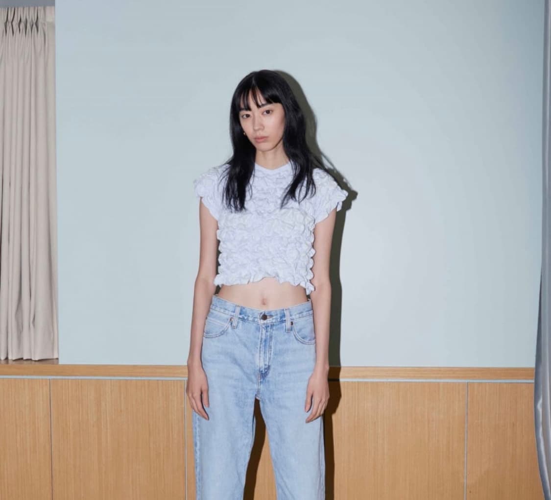 MNGU 러플 크롭티 블루 상품이미지2