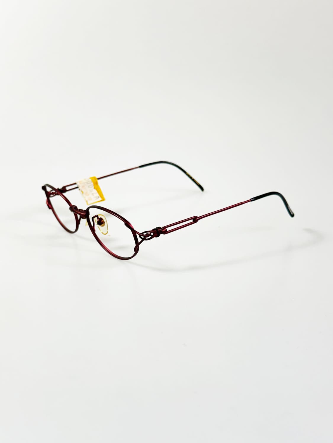 BRUNO PATINI 슬림 오벌 버건디 메탈 빈티지 안경 상품이미지3