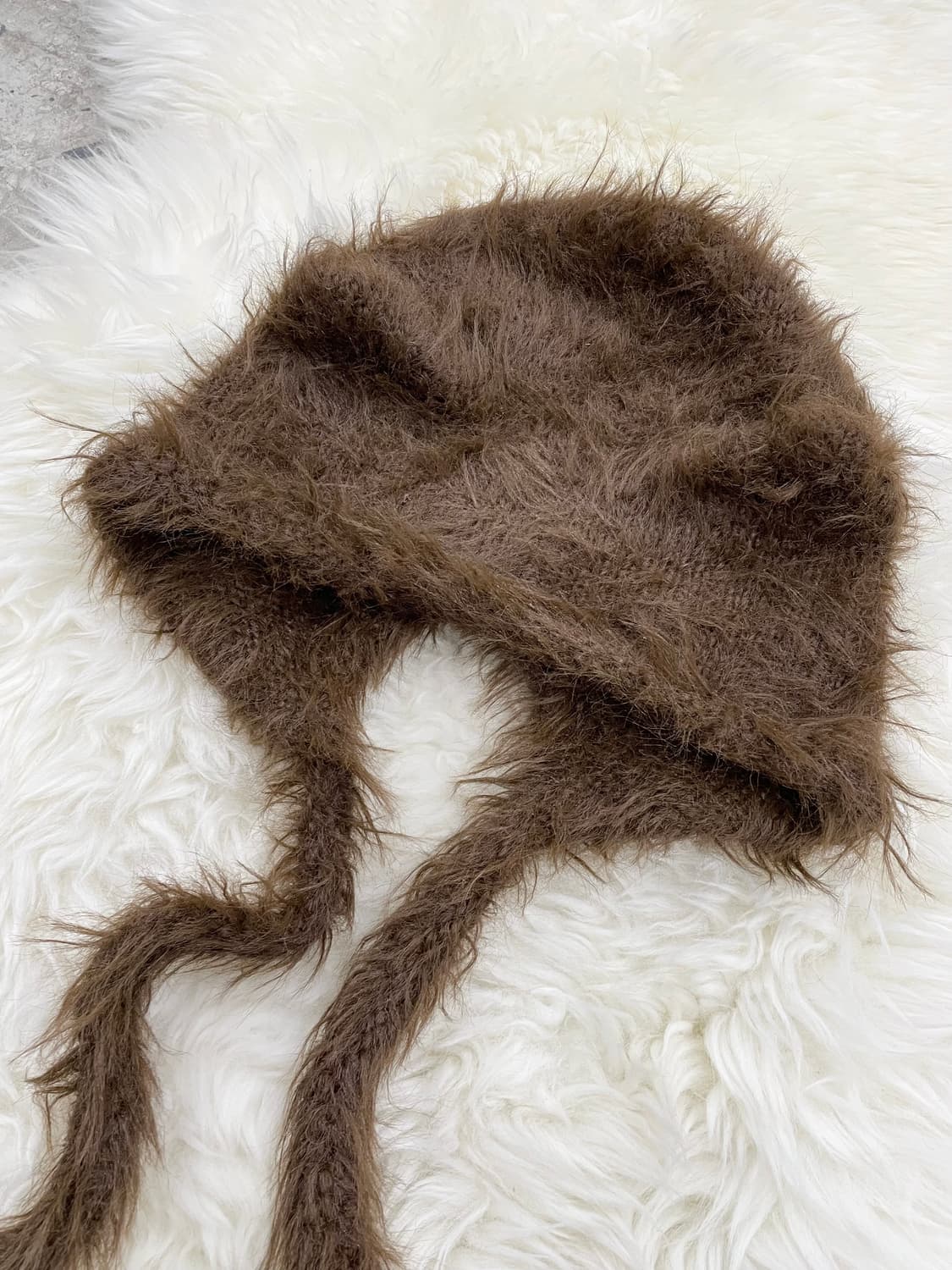 브라운 헤어리 캣 비니 상품이미지4