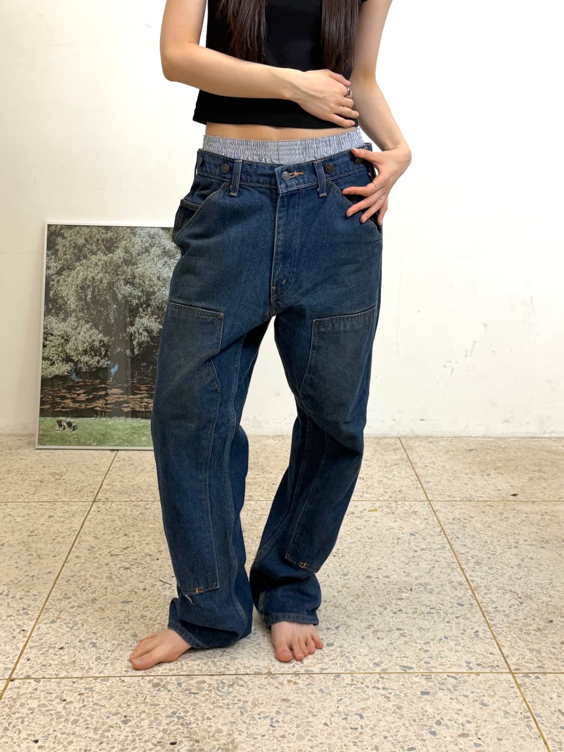 WILD ASS 더블니 워크팬츠 상품이미지4