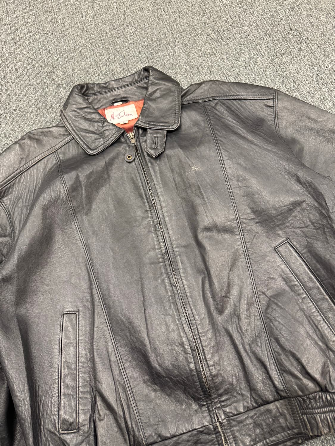 38)90’s M.Julian 빈티지 라이더 가죽 레더자켓 상품이미지3