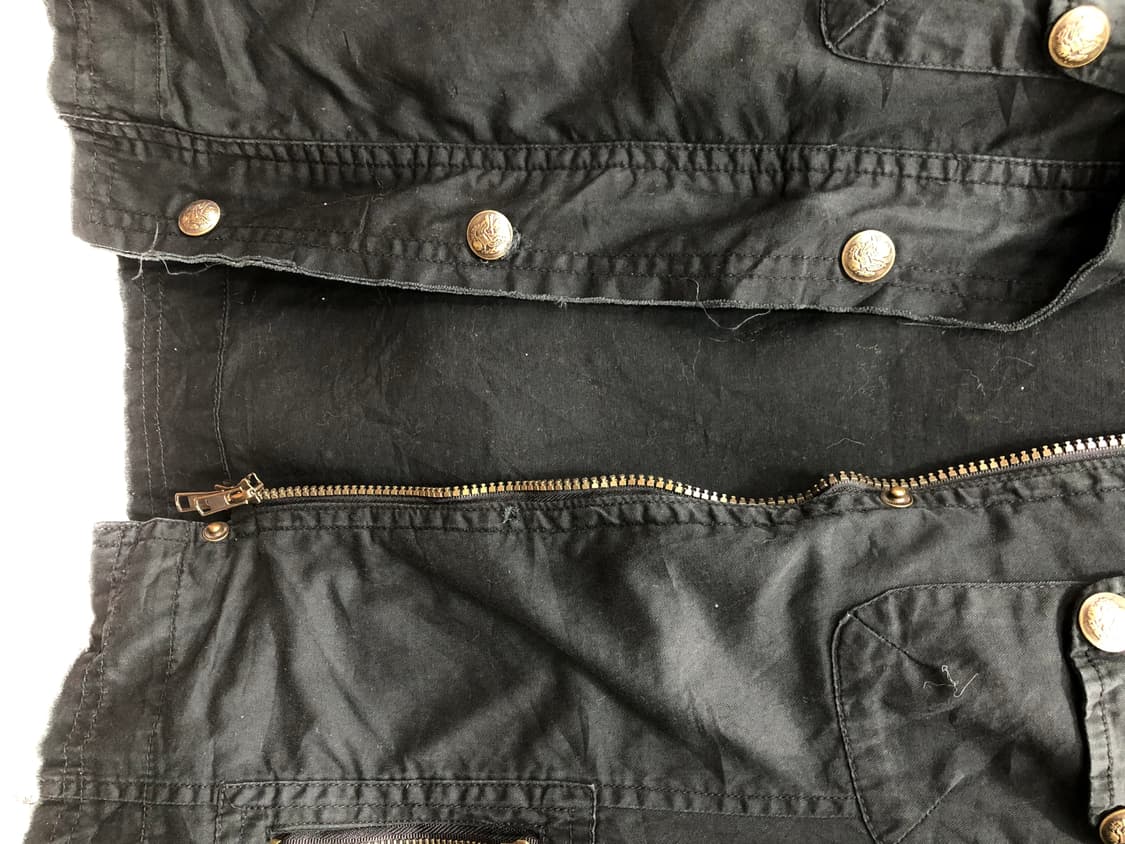 black y2k two way cotton zip up jacket 상품이미지4