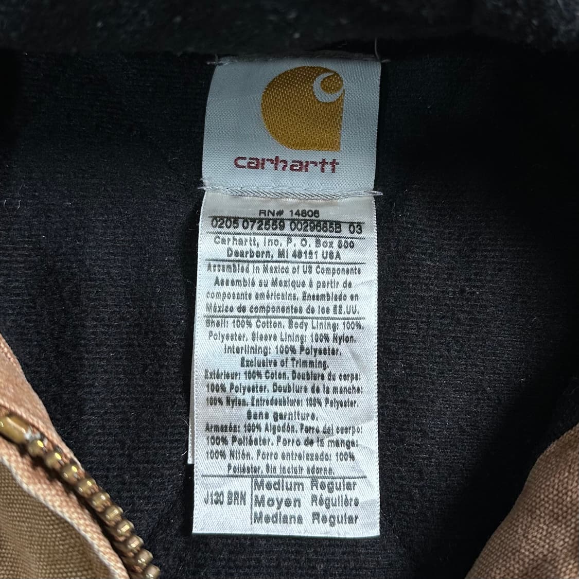 칼하트 J130 캔버스 후드 엑티브 자켓   상품이미지6