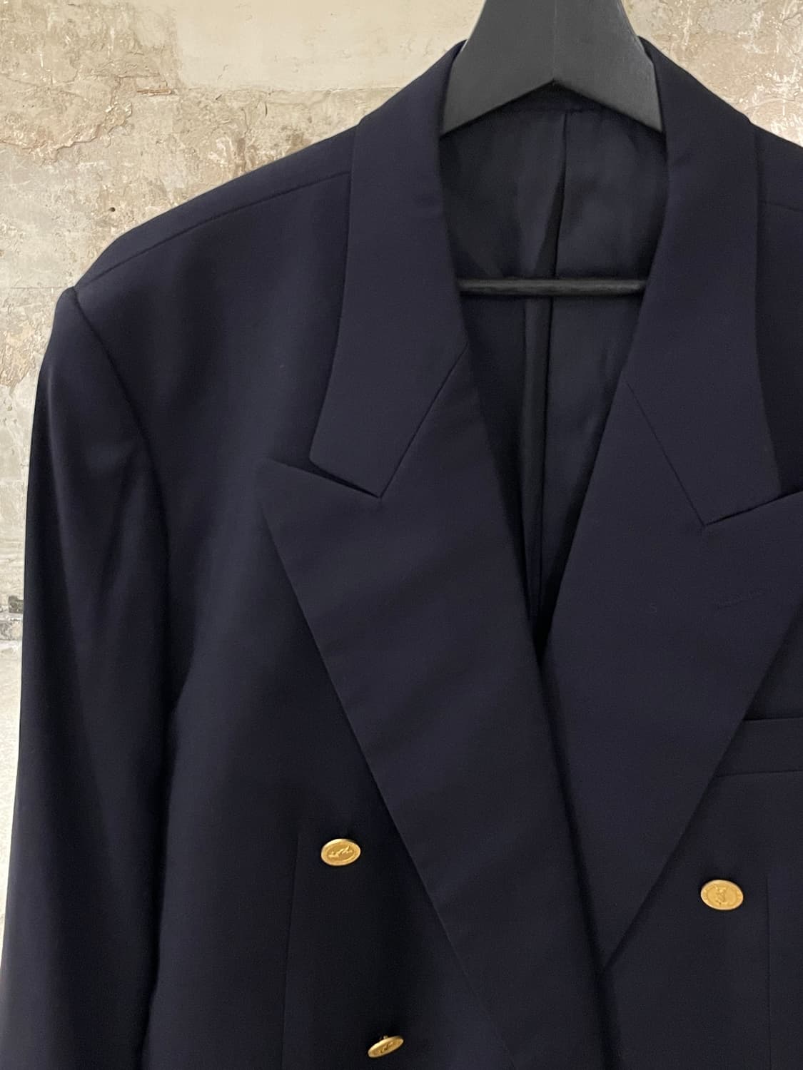 이브 생로랑 뿌르 옴므 다크 네이비 1B 금장 블레이저 상품이미지2