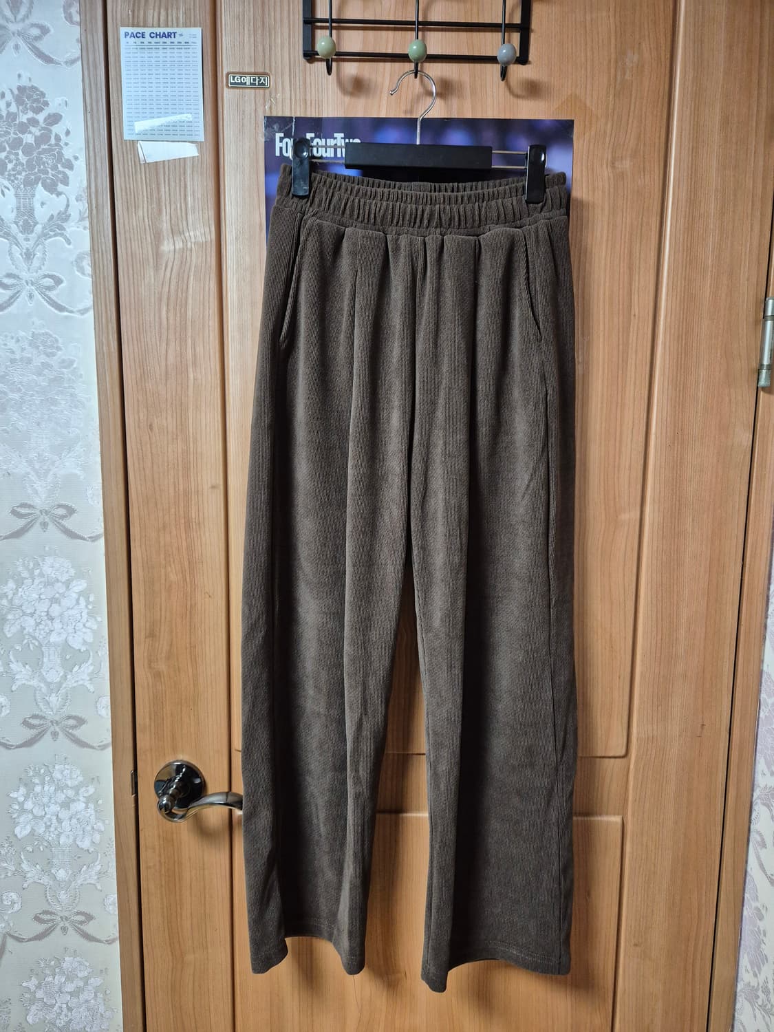 시그니처 코듀로이 원턱 밴딩 팬츠 M 모카브라운 상품이미지1