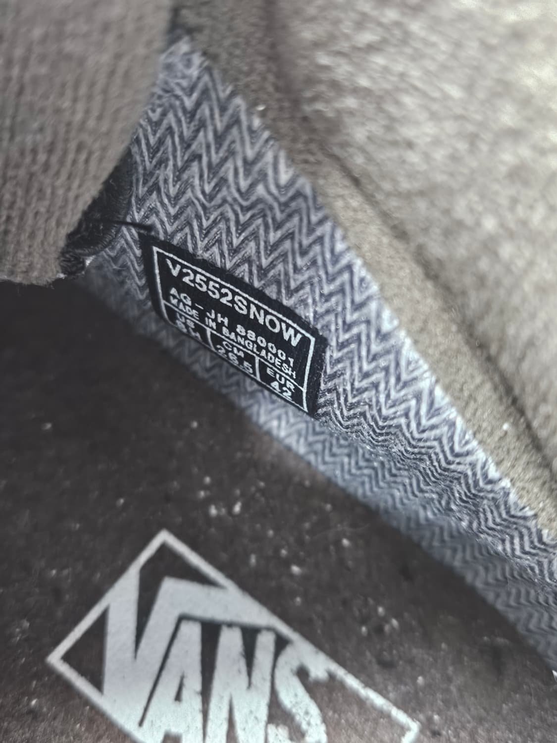 반스 워커비 V2552Z 누벅 미드 스니커즈 (265MM) / 11185 상품이미지7