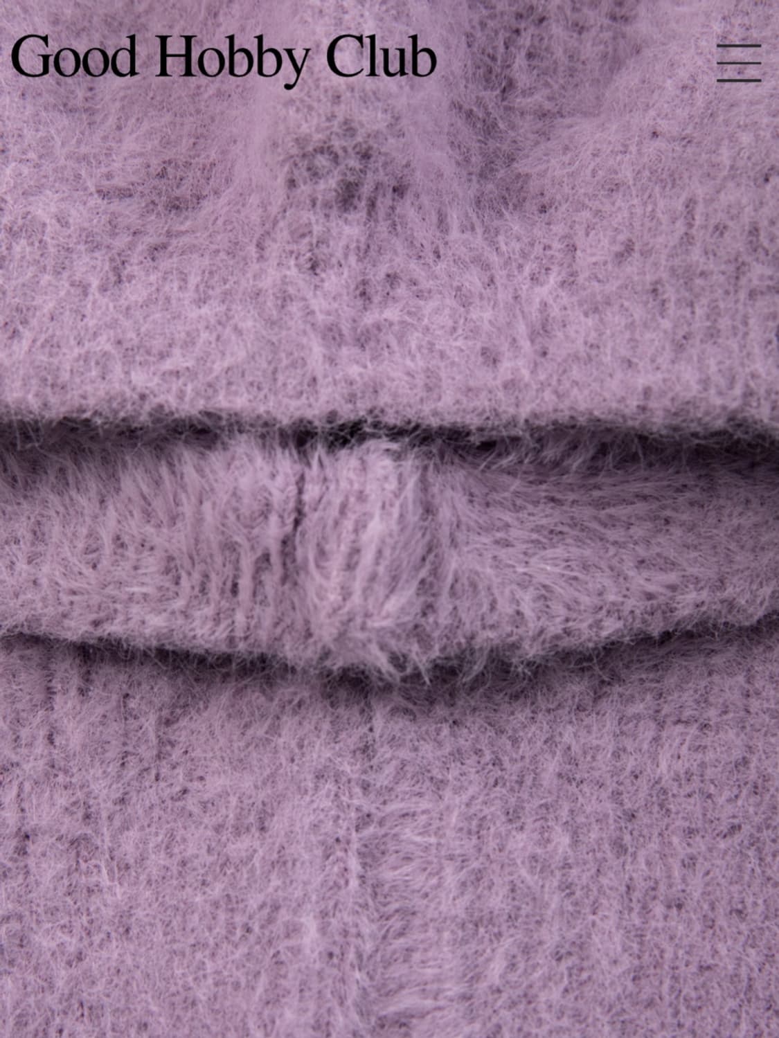 (새상품/택o) 굿하비클럽 소프트 페더 바라클라바 퍼플 상품이미지5