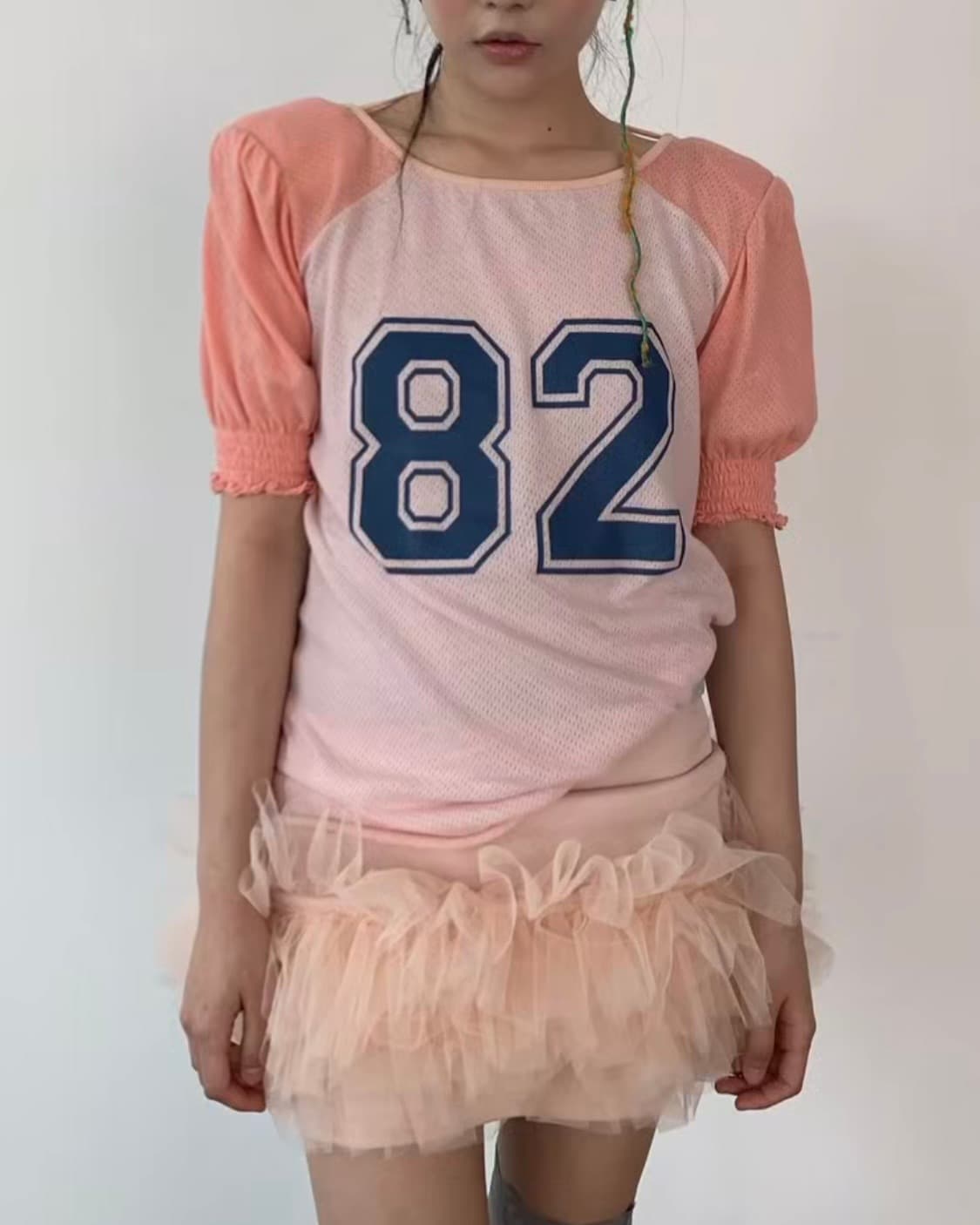 샵페어리 패드 숄더 래글런 하프 탑 상품이미지1