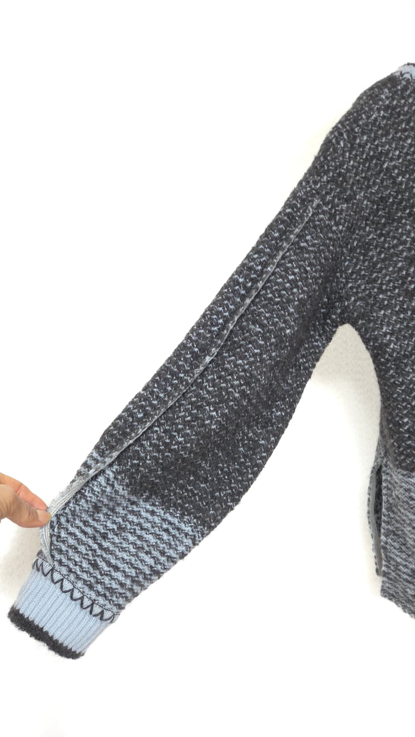 한섬 시스템 컬러블록 밑단 트임 니트 탑 F 사이즈 상품이미지8