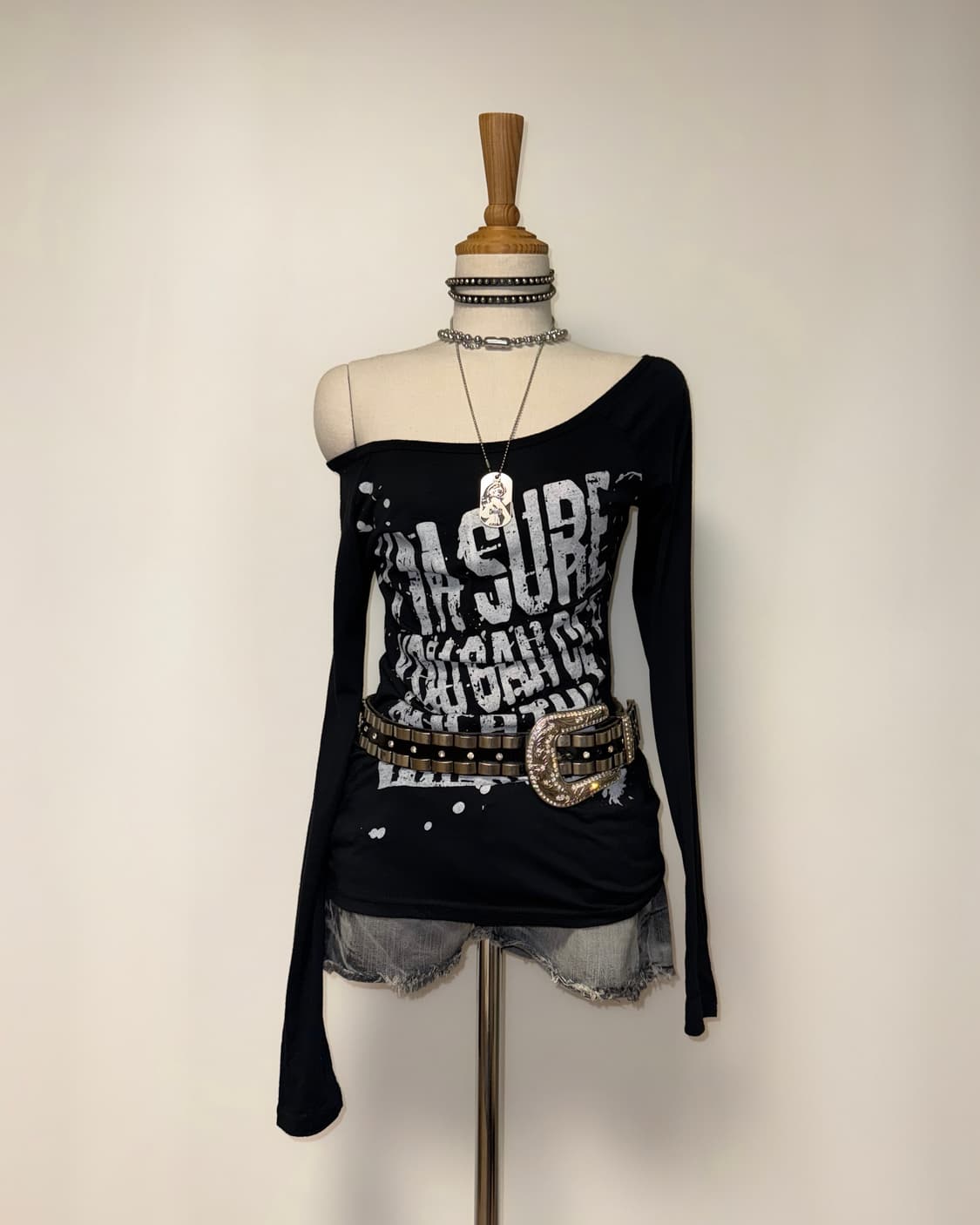 레터링 블랙 와투케 롱슬리브 상품이미지3