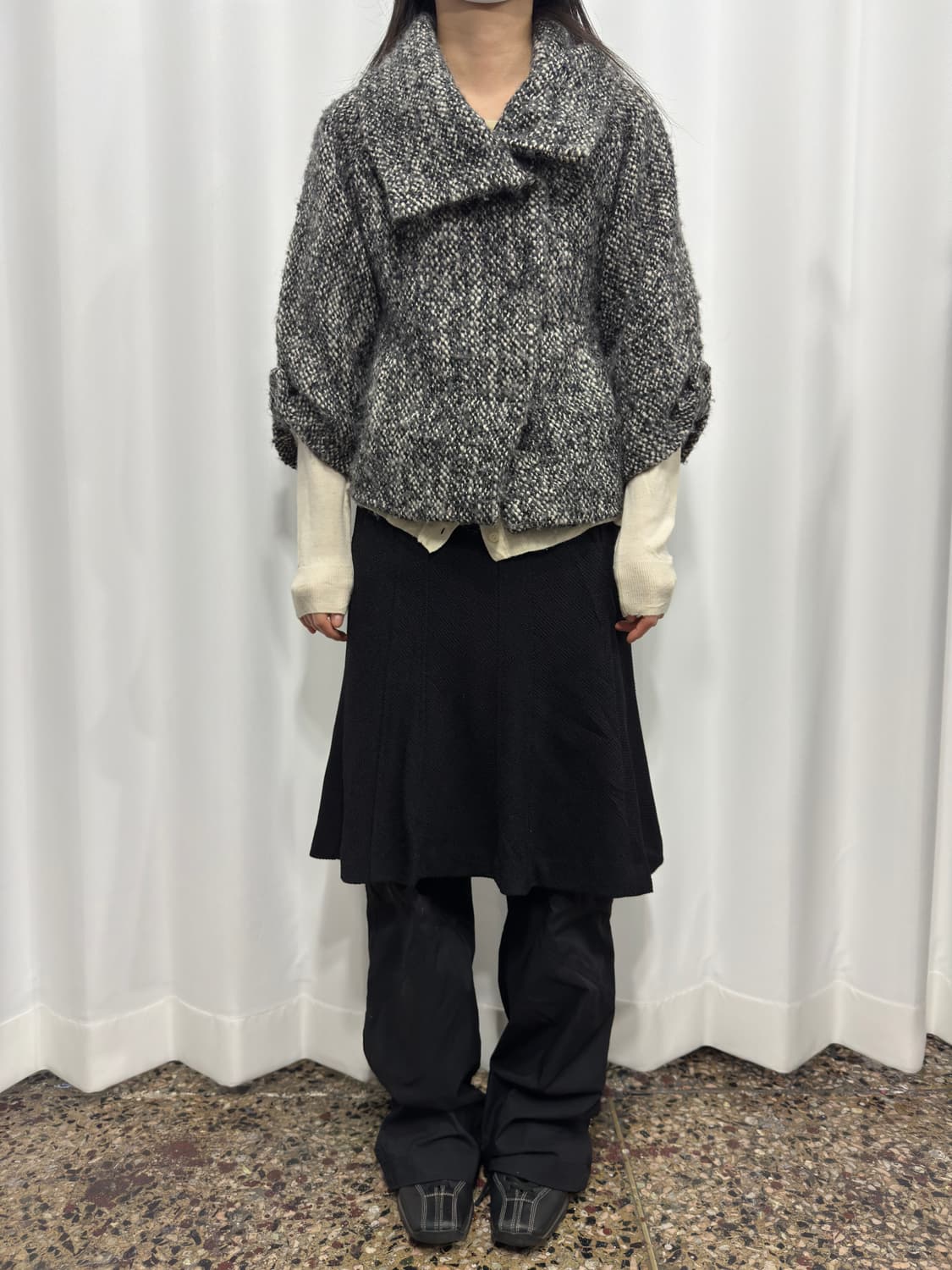 button wool half coat 상품이미지2