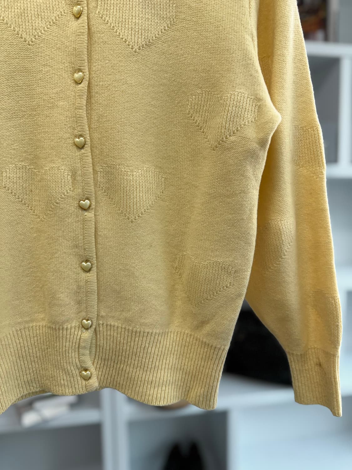 question zone 하트 가디건 상품이미지3