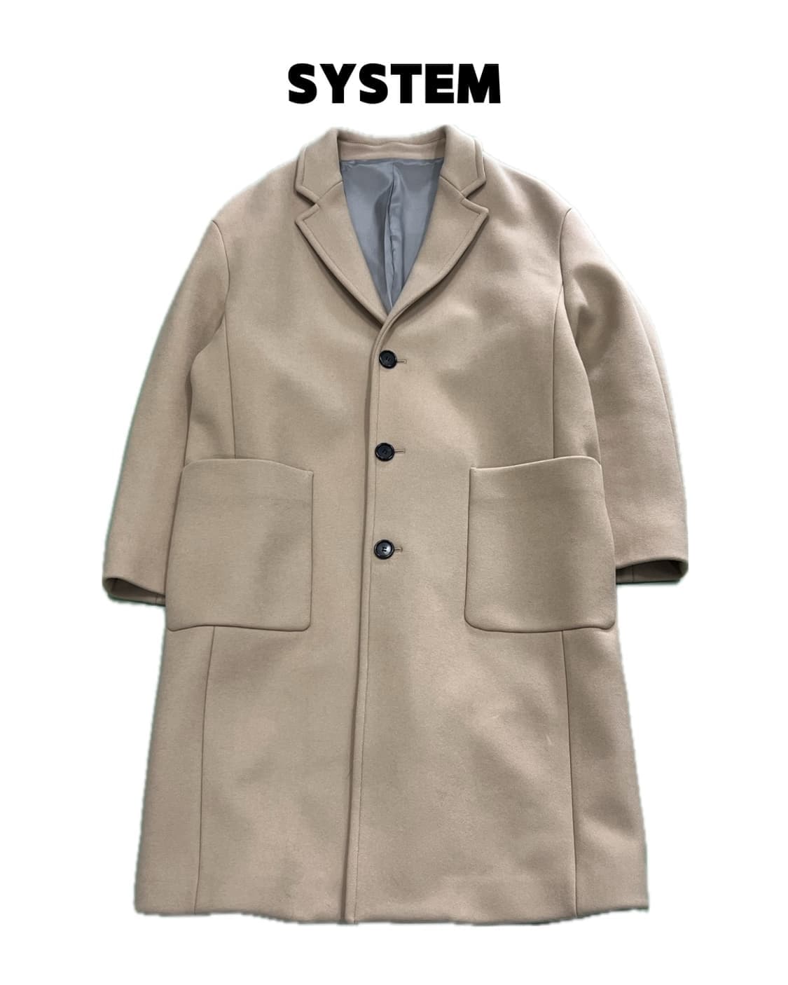 시스템옴므 울캐시미어 더블롱코트 베이지 상품이미지1