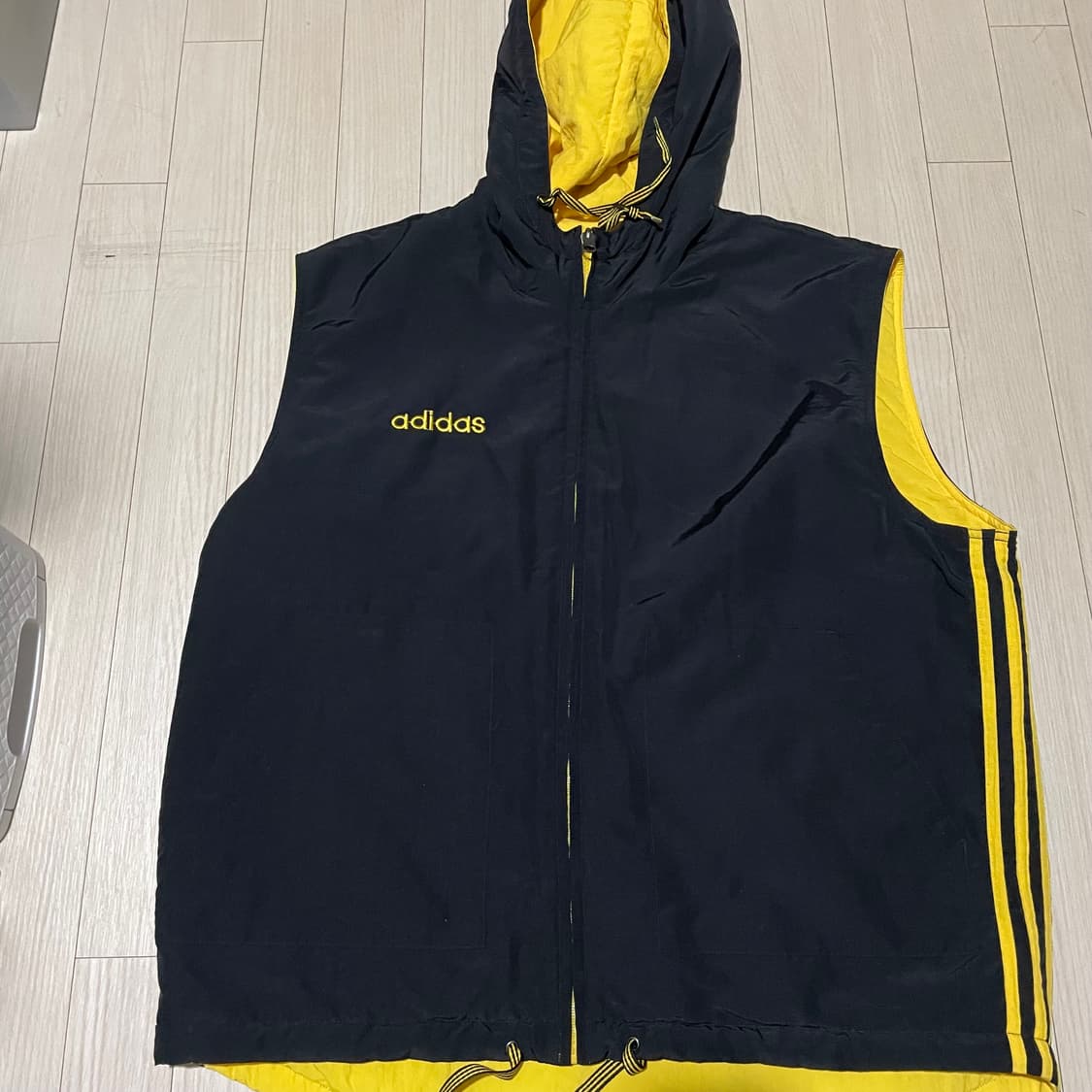 아디다스 9OS 빈티지 올드스쿨 리버시블 조끼 베스트 바스락 상품이미지5