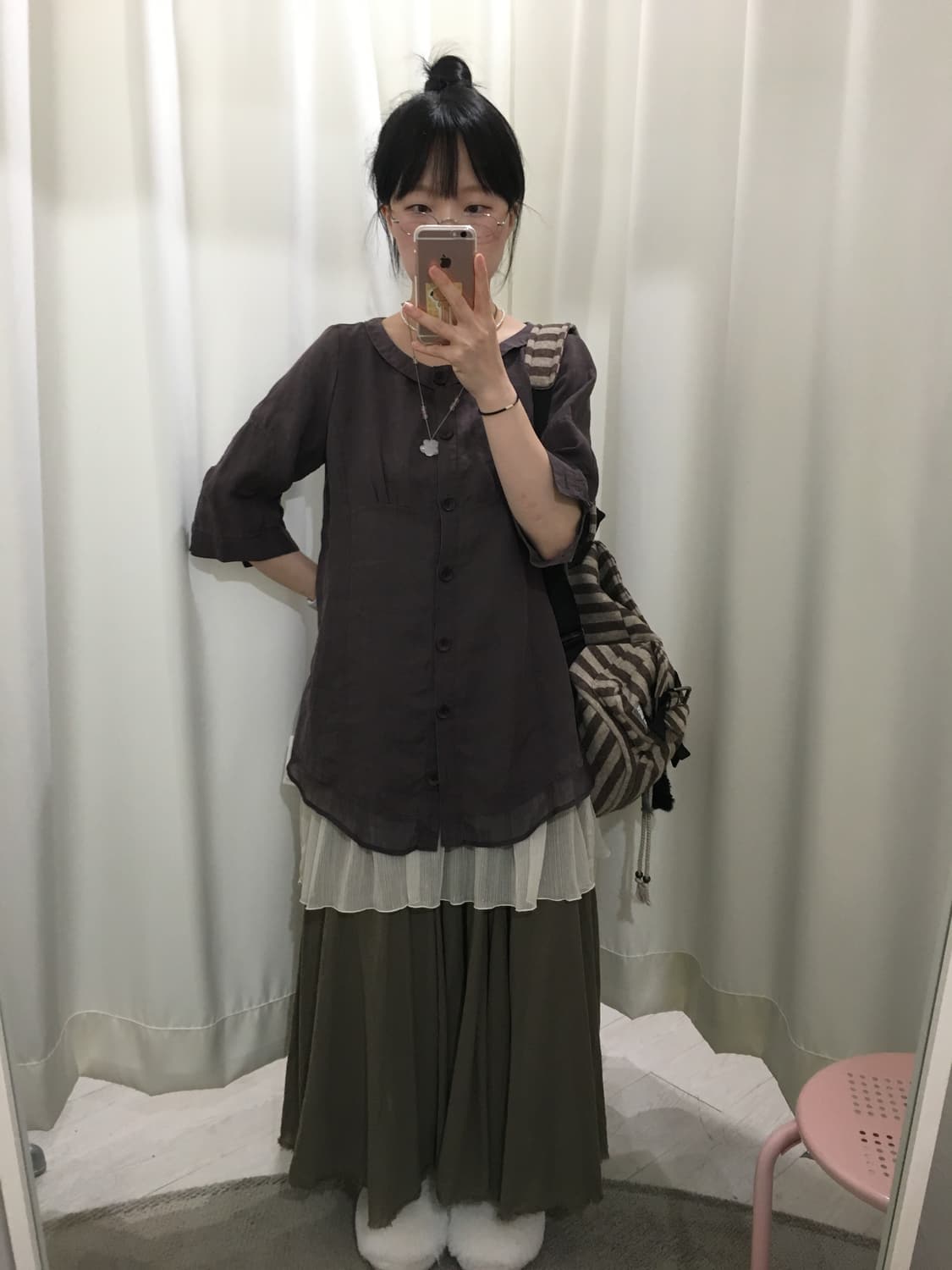 린넨 둥카라 블라우스 상품이미지2