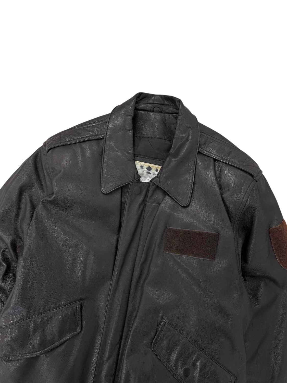 90s 한국군 양가죽 레더자켓 (3)  상품이미지2