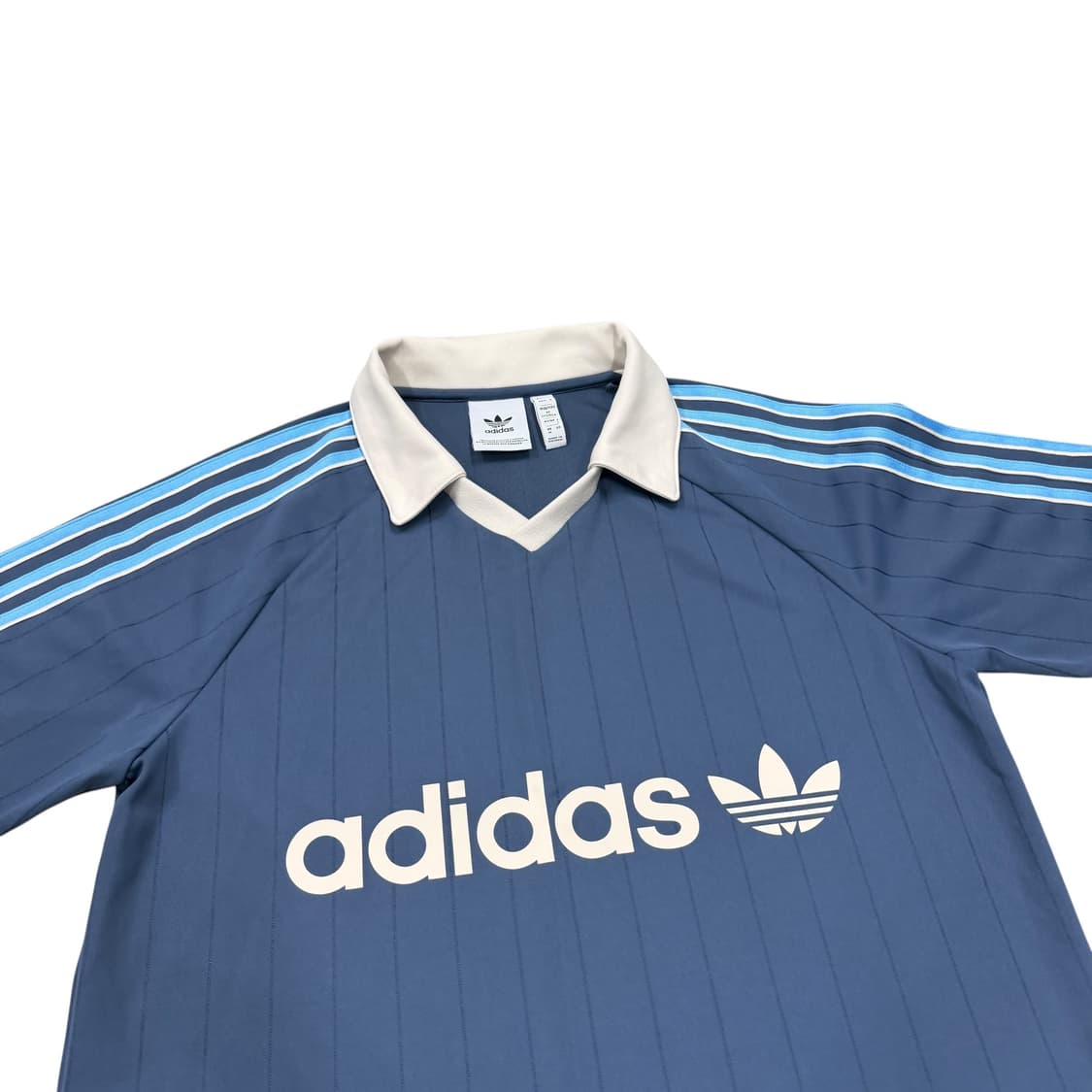 아디다스 핀 스트라이프 풋볼 저지 반팔 프리러브 잉크 블루 M 상품이미지2
