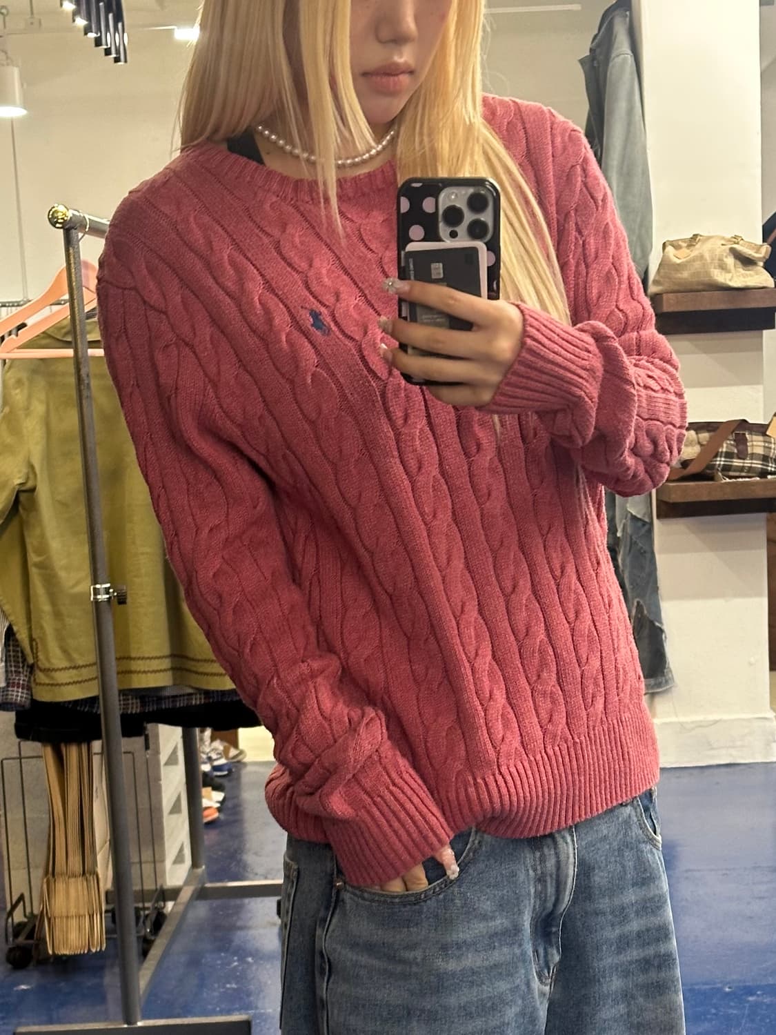 PRL 폴로 랄프로렌 밍크뮬란 꽈배기 상품이미지2