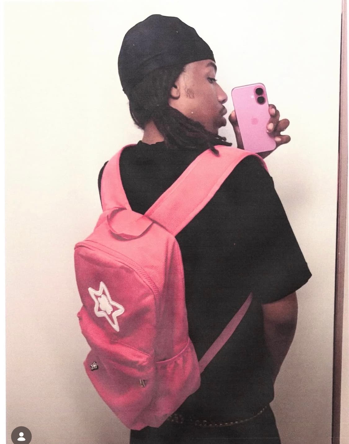 (새상품) 스타팀 코듀로이 백팩 핑크 상품이미지1