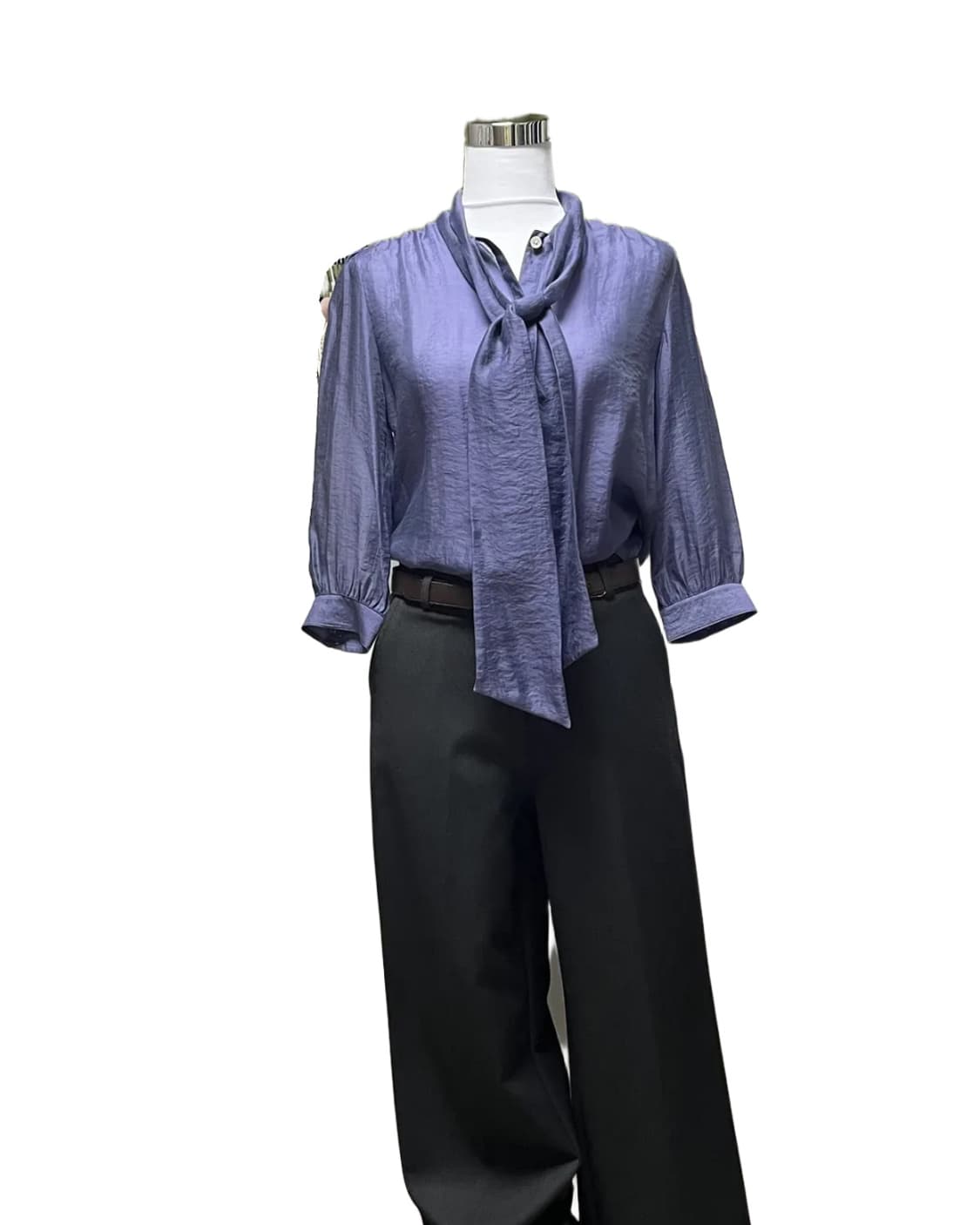 Blue scarf tie blouse 상품이미지6