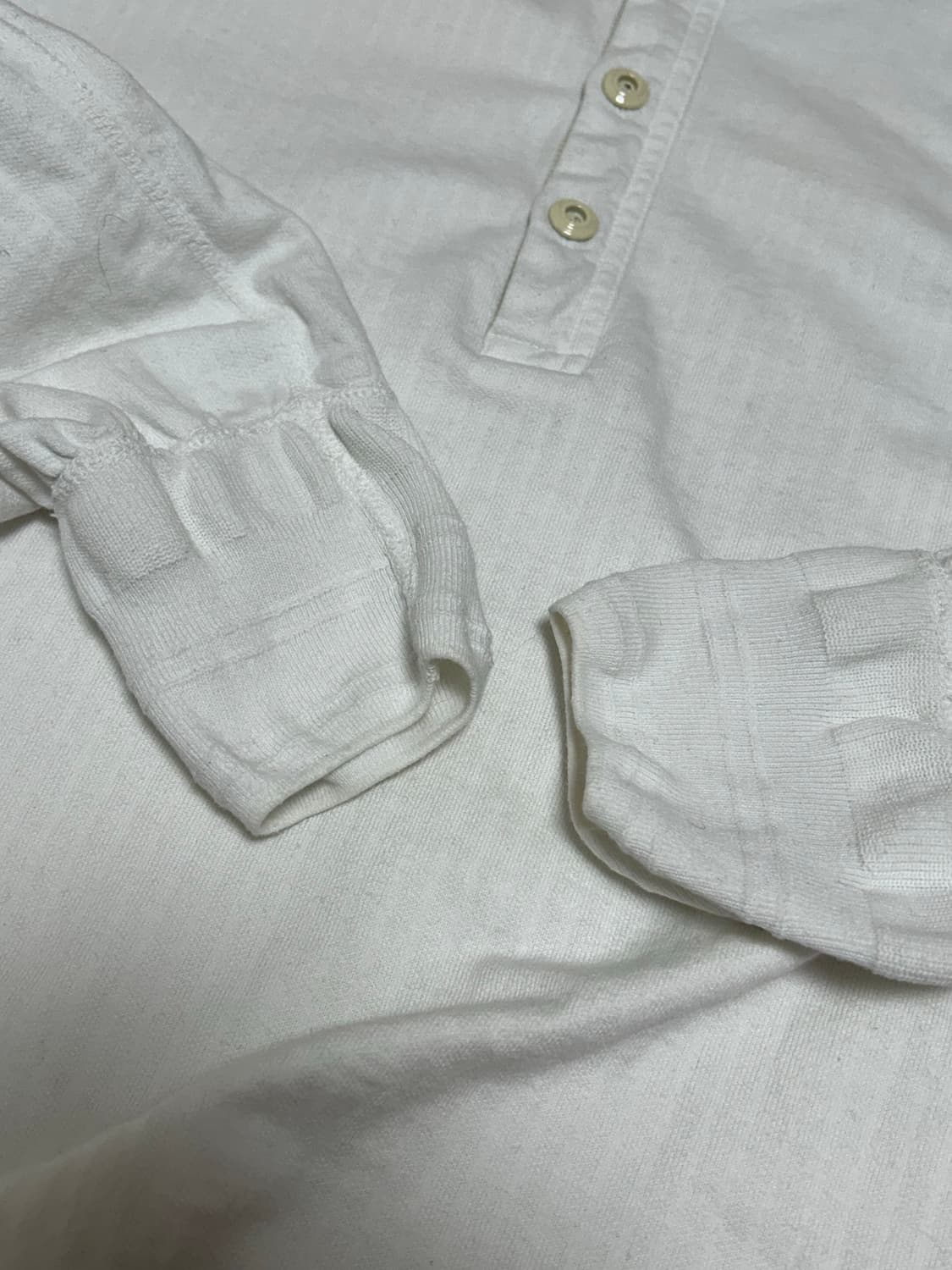 리얼 맥코이 더블 다이아몬드 화이트 헨리넥 상품이미지5