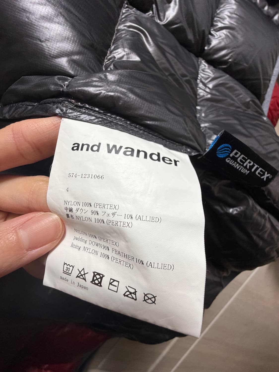 앤드원더 다이아몬드 스티치 다운자켓 RED (4size) 상품이미지5